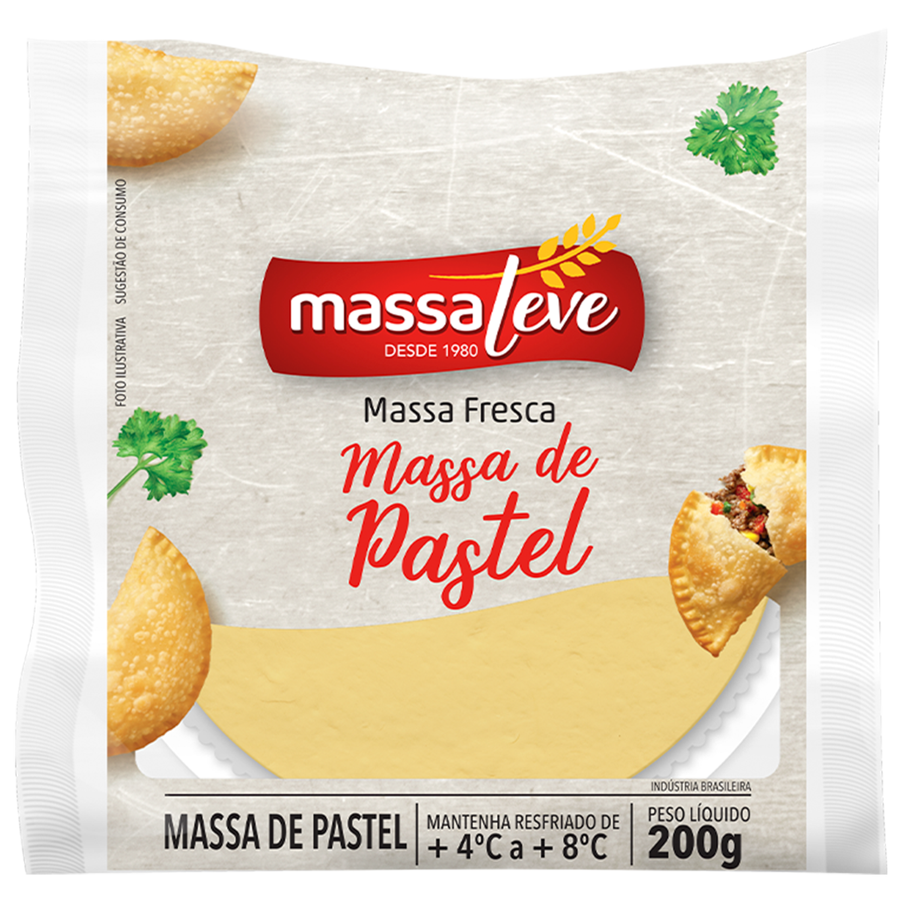 Massa de Pastel Massa Leve 200g