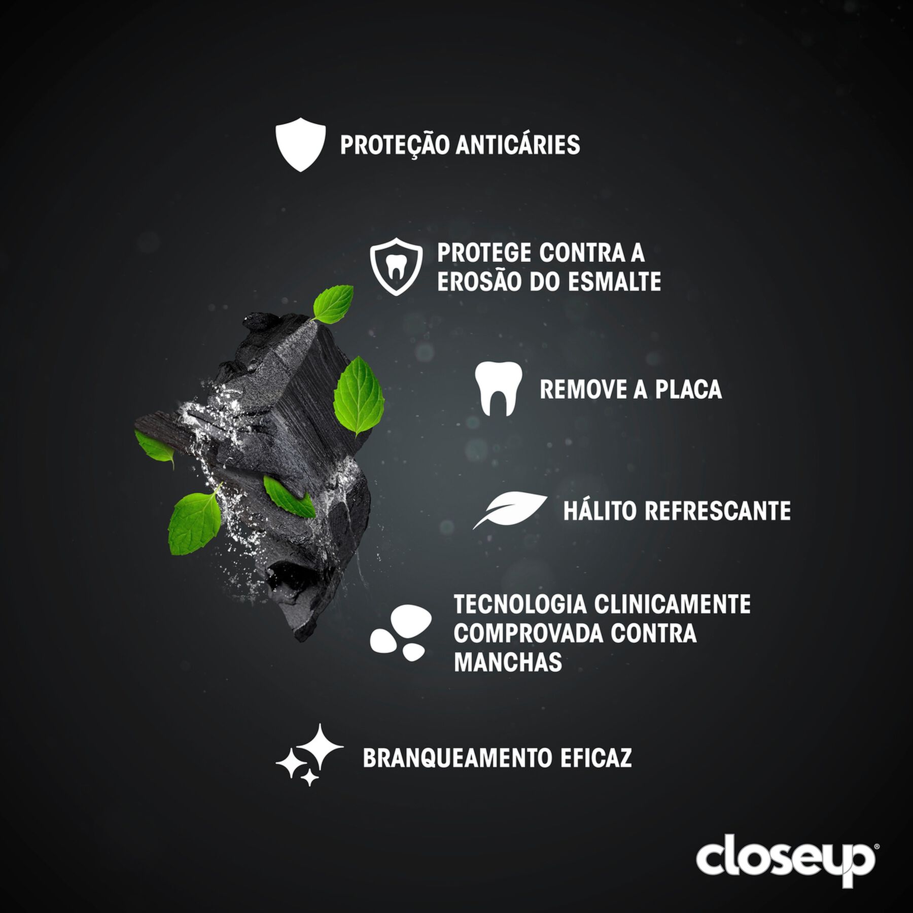 Creme Dental Carv&atilde;o Ativado Menta Closeup Caixa 85g&nbsp;