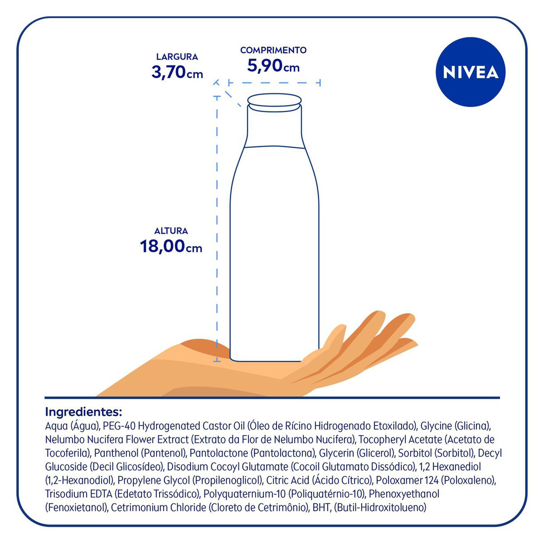 &Aacute;gua Micelar Solu&ccedil;&atilde;o de Limpeza Nivea Micellair Frasco 200ml
