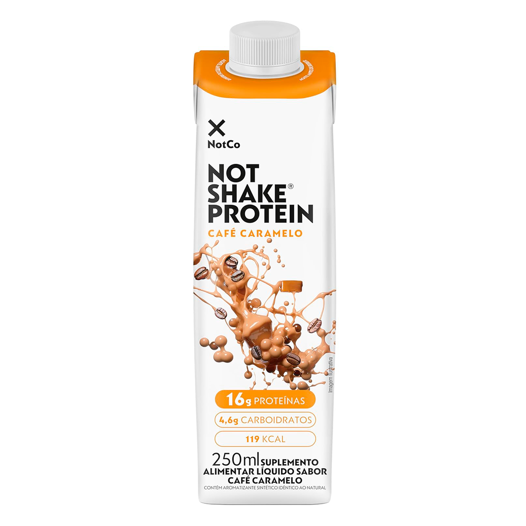 Suplemento Alimentar Líquido Café Caramelo Not Shake Protein NotCo 250ml