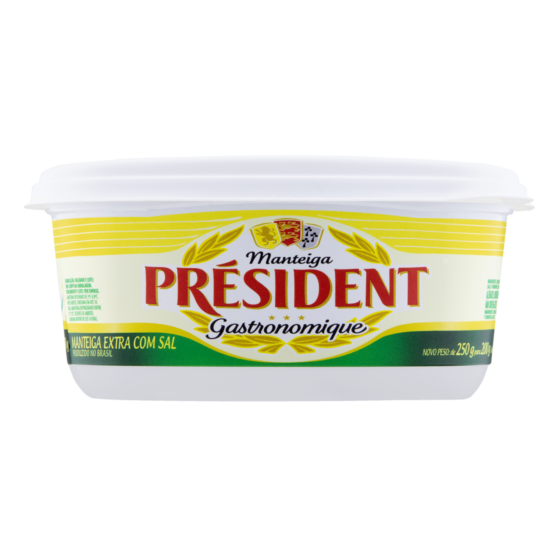 Manteiga Extra com Sal Pr&eacute;sident Gastronomique Pote 200g