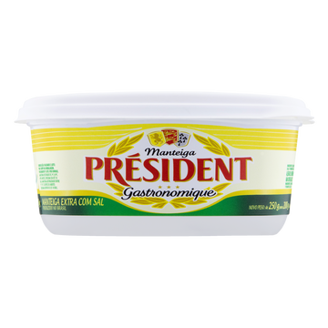 Manteiga Extra com Sal Président Gastronomique Pote 200g