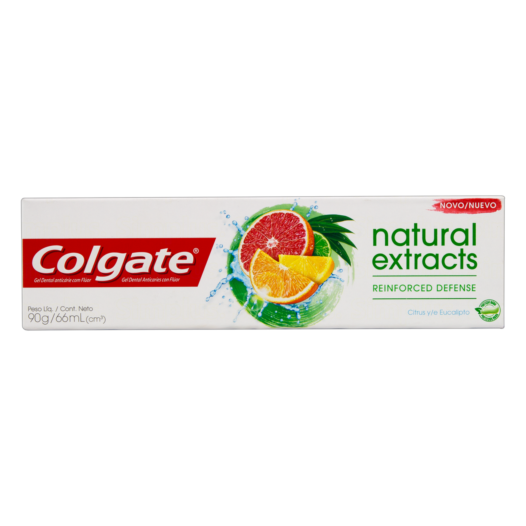 Gel Dental Reinforced Defense Citrus e Eucalipto Colgate Natural Extracts Caixa 90g