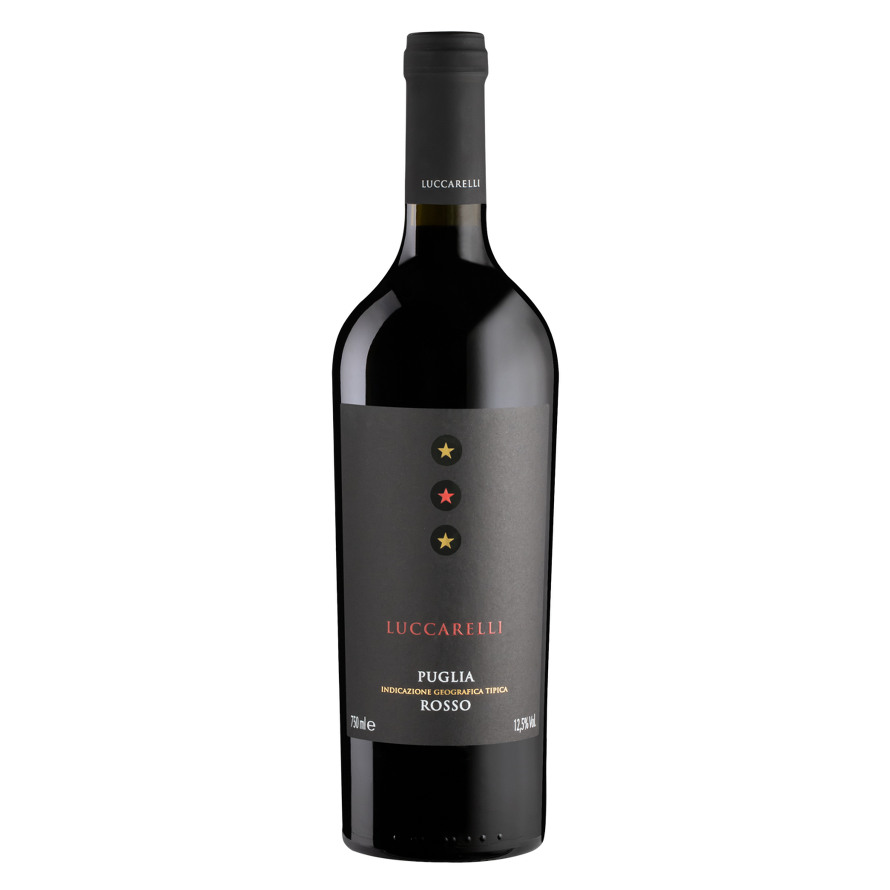 Vinho Italiano Tinto Meio Seco Luccarelli Primitivo Negroamaro Malvasia Nera Puglia Garrafa 750ml&nbsp;