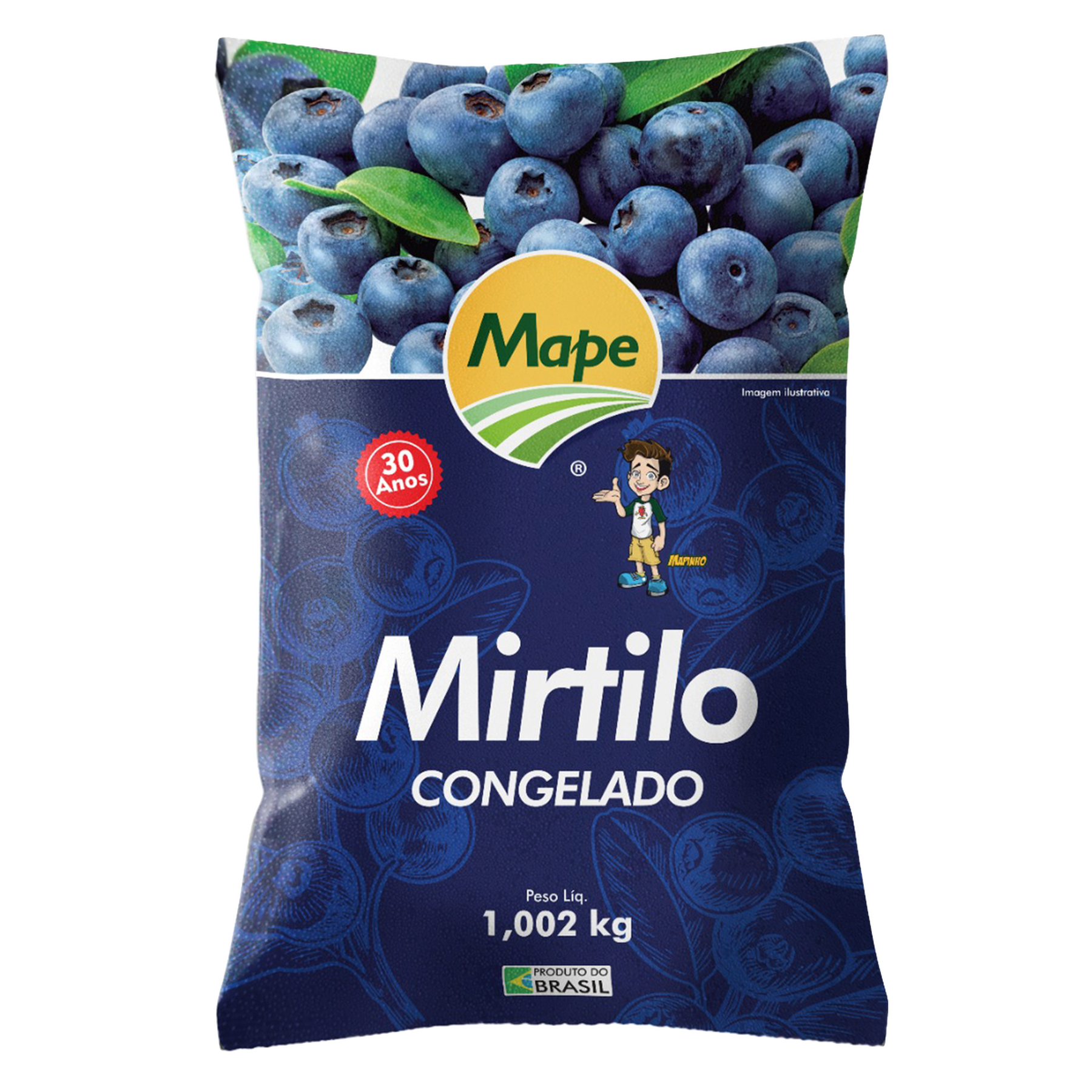 Mirtilo Congelado Mape Pacote 1,002kg