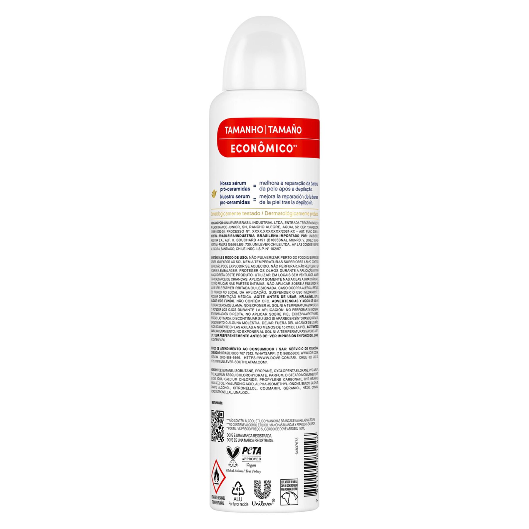 Desodorante Antitranspirante Aerosol Dove Invisible Dry 250ml