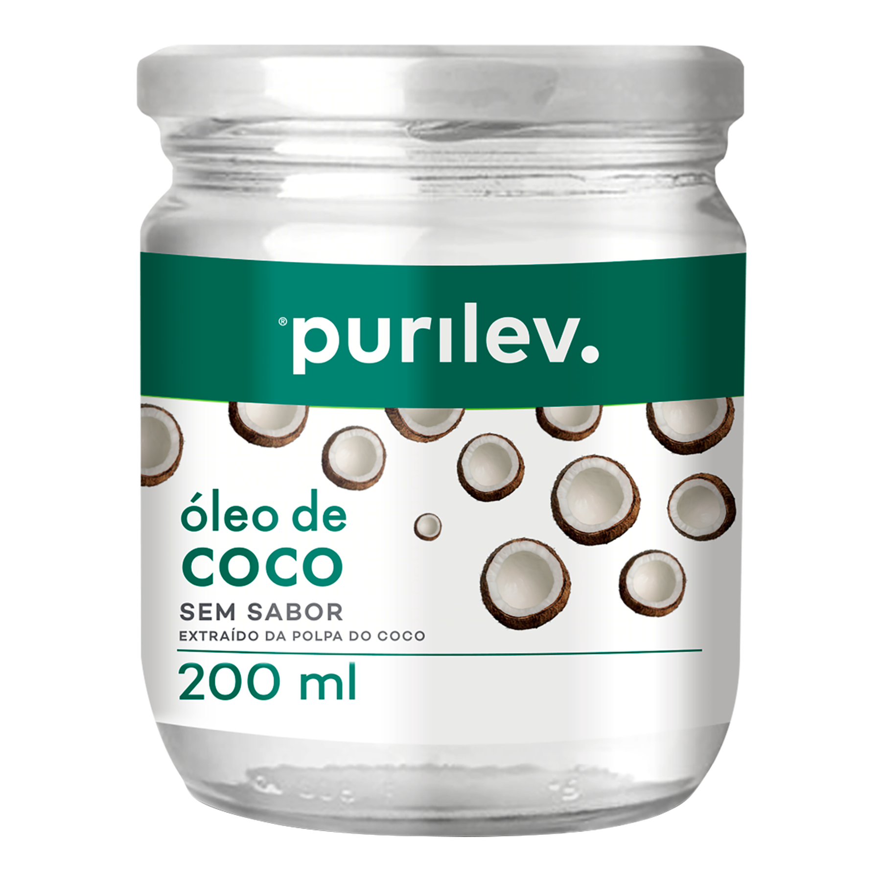 Óleo de Coco sem Sabor Purilev Vidro 200ml