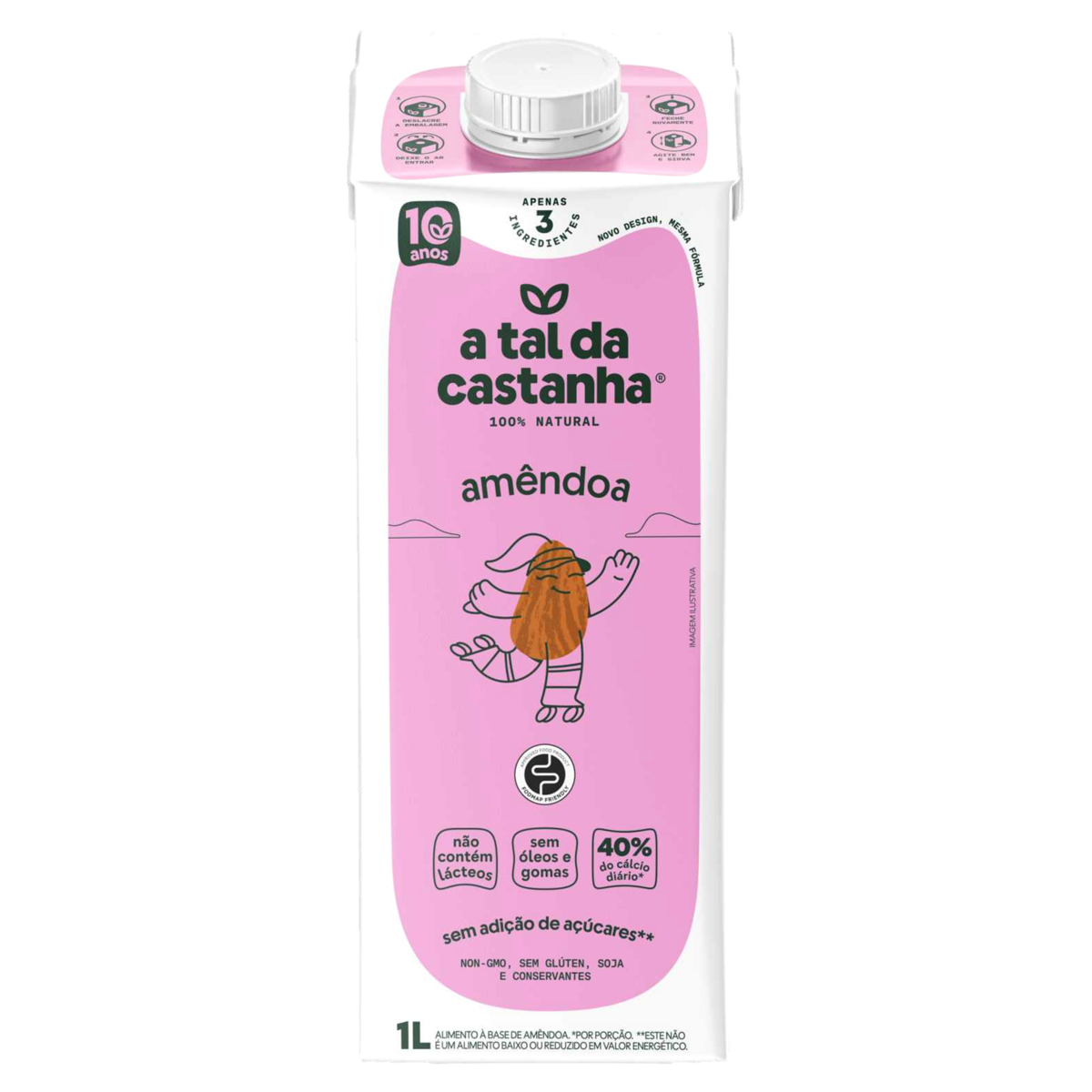 Bebida &agrave; Base de Am&ecirc;ndoa A Tal da Castanha Caixa 1l