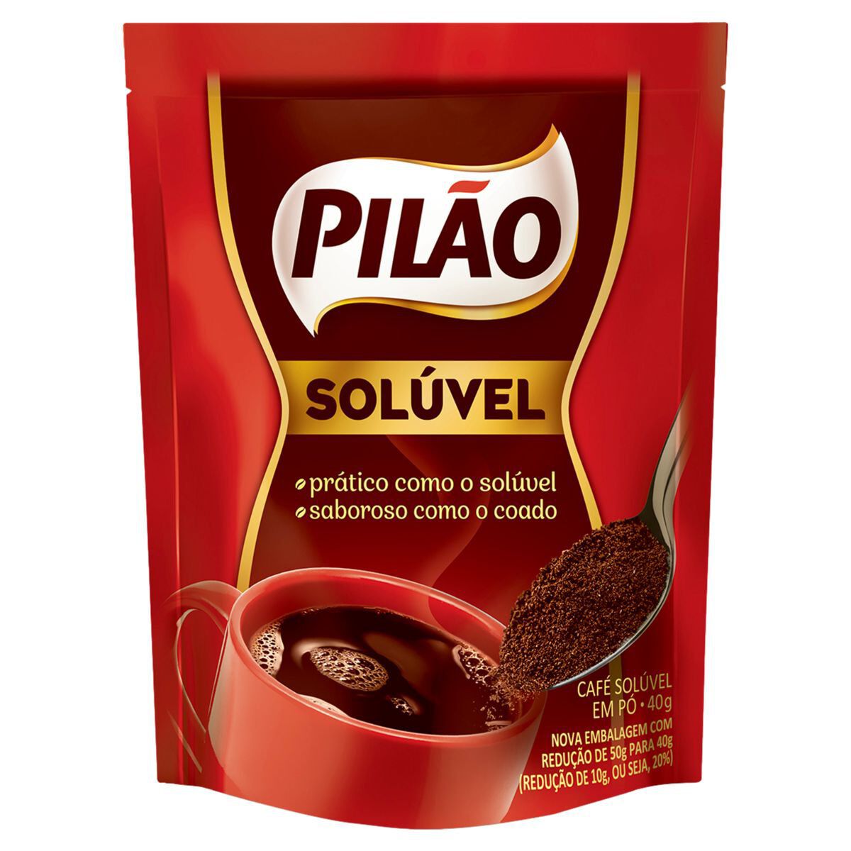 Caf&eacute; Sol&uacute;vel em P&oacute; Pil&atilde;o Sach&ecirc; 40g