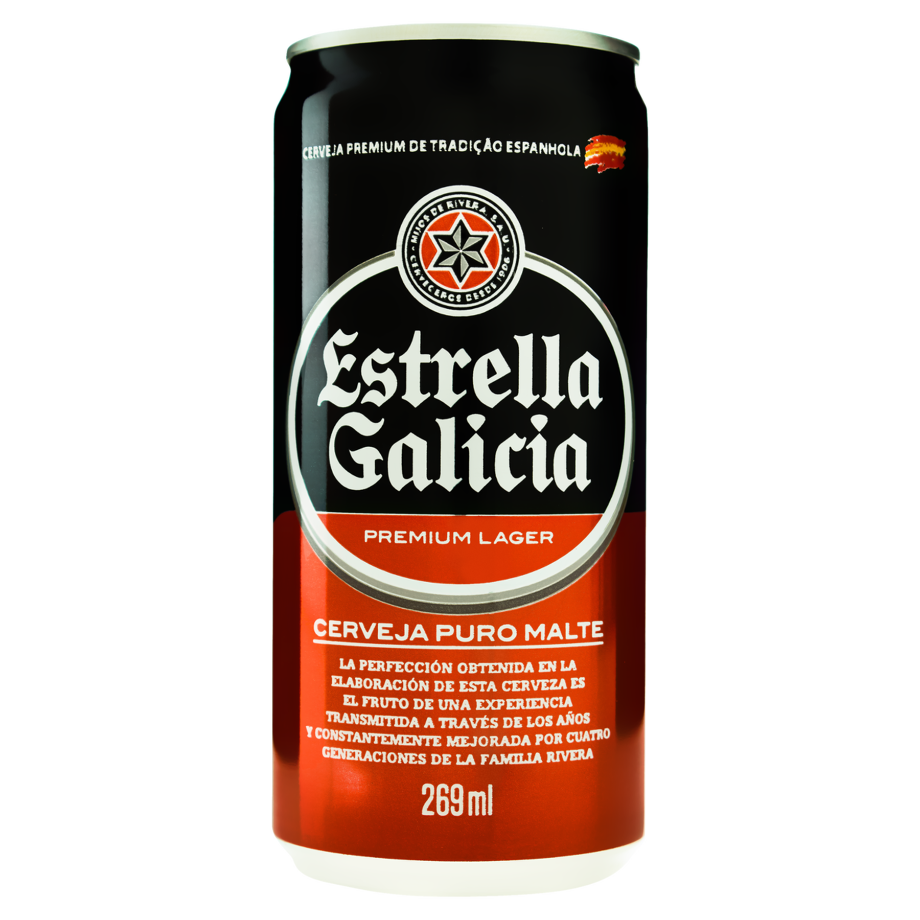 Cerveja Lager Premium Puro Malte Estrella Galicia Lata 269ml