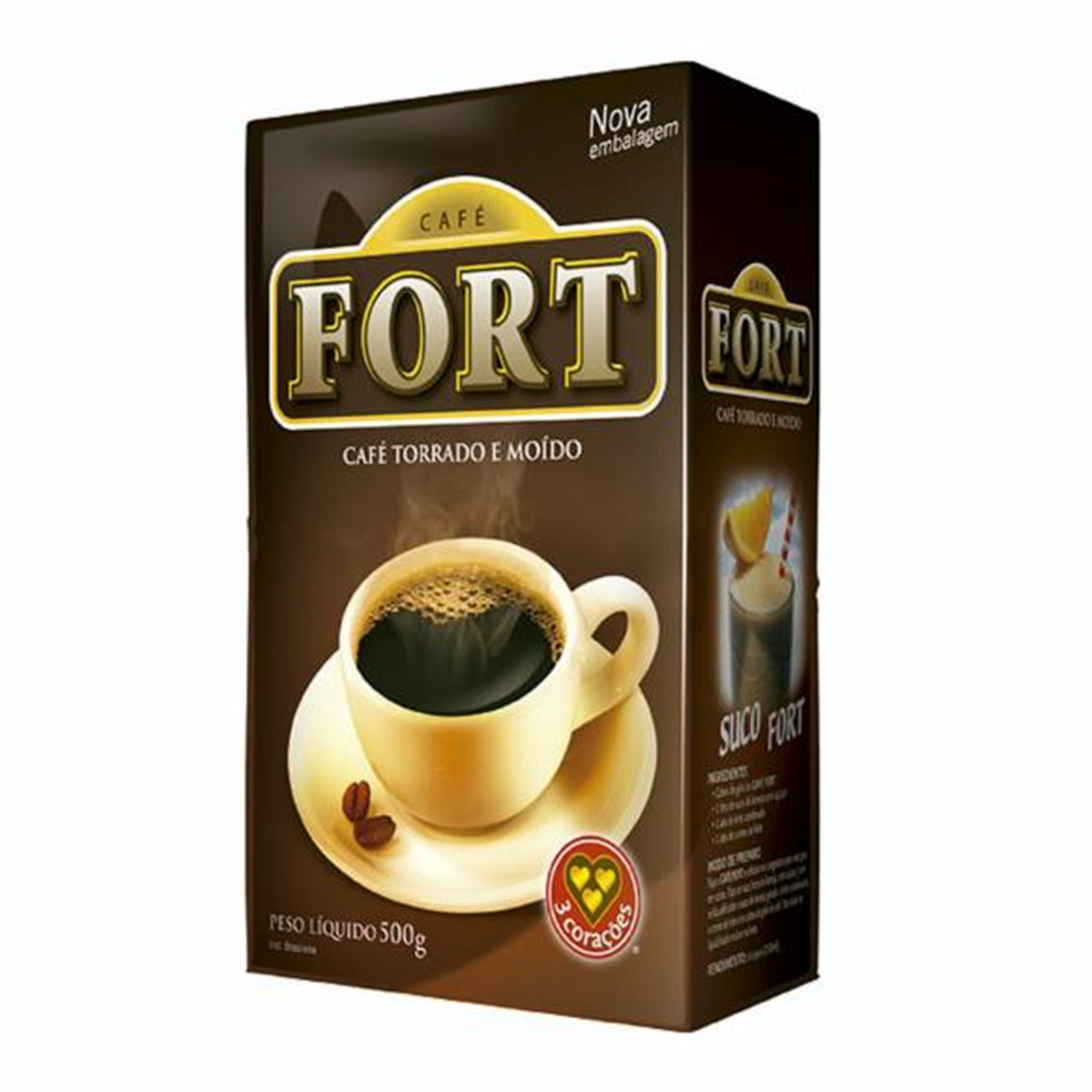 Café Torrado e Moído a Vácuo Fort Pacote 500g