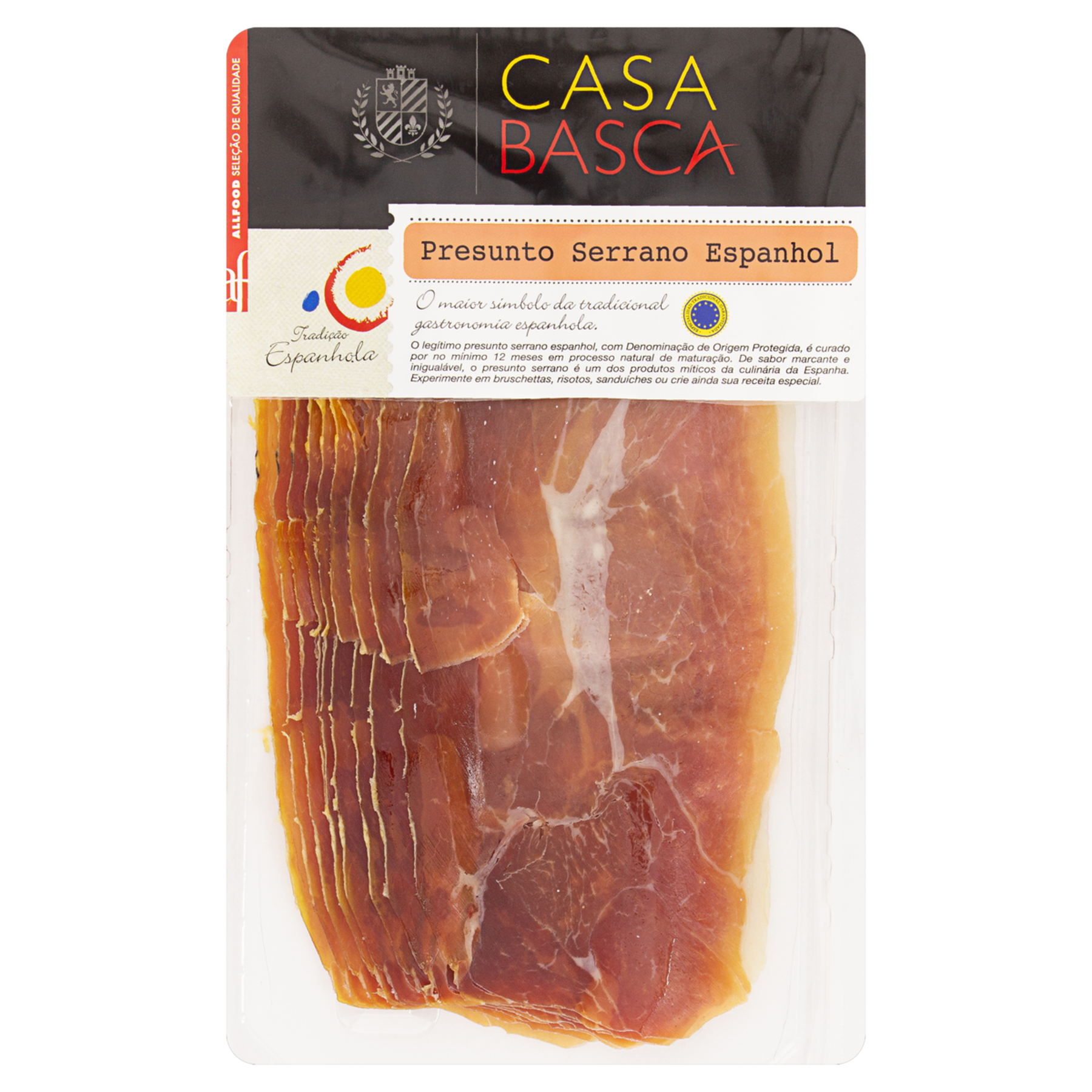 Presunto Serrano Espanhol Fatiado Casa Basca 100g