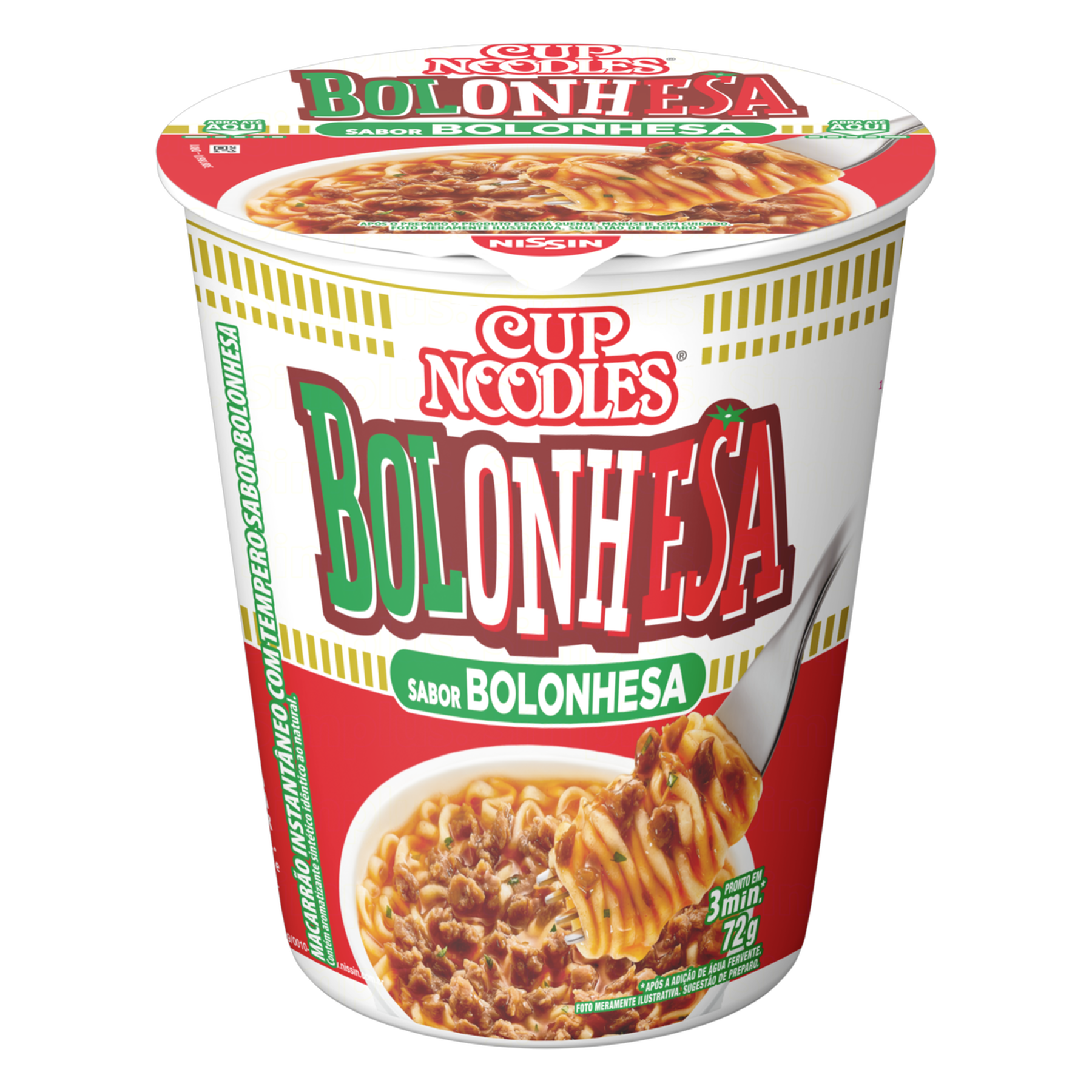 Macarr&atilde;o Instant&acirc;neo Bolonhesa Cup Noodles Copo 72g