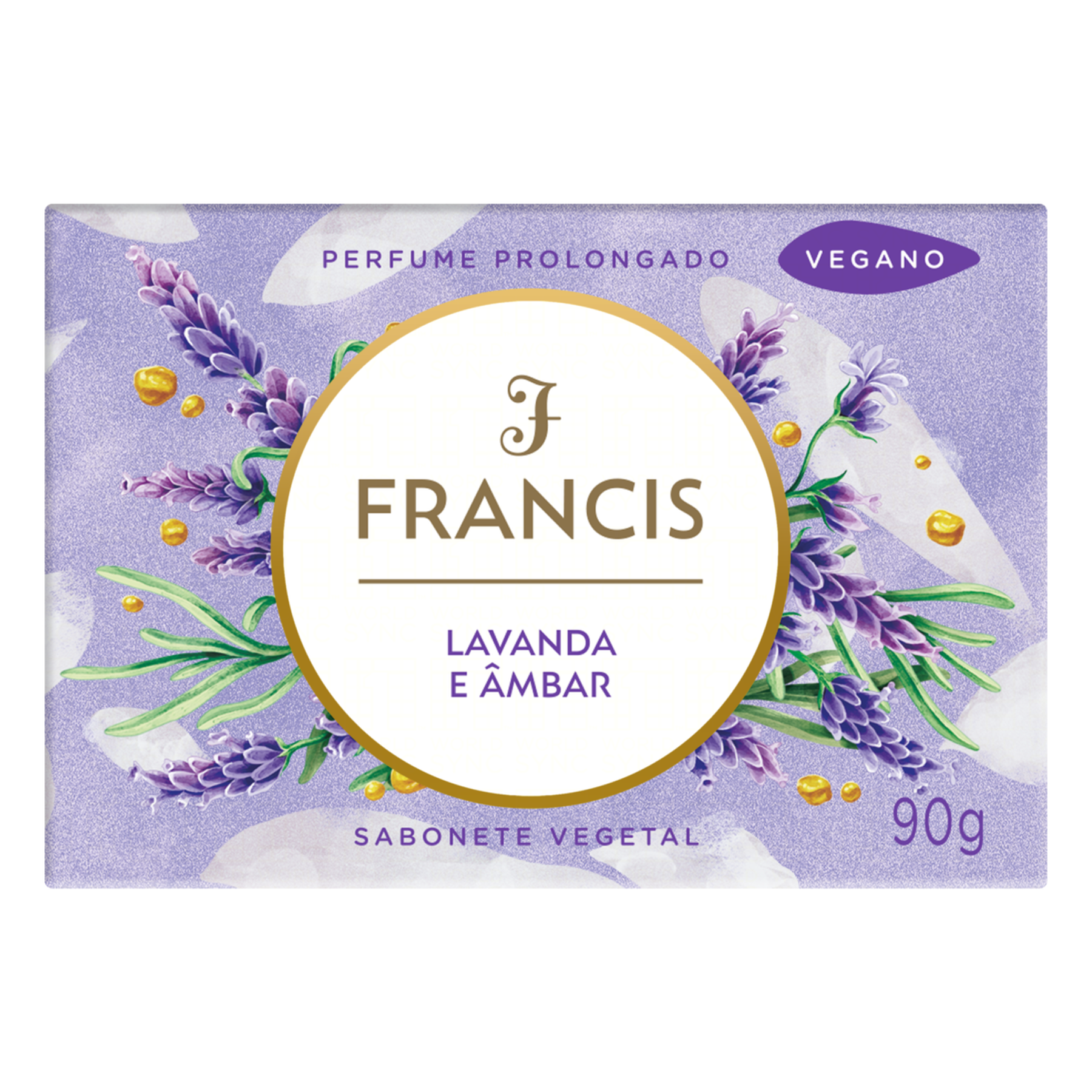Sabonete Barra Vegetal Lavanda e Âmbar Francis Caixa 90g