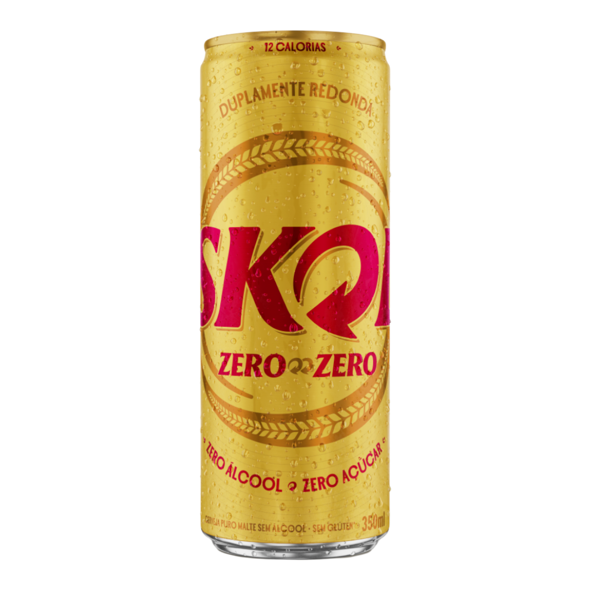 Cerveja Puro Malte Zero Zero Sem Gl&uacute;ten Skol Lata 350ml