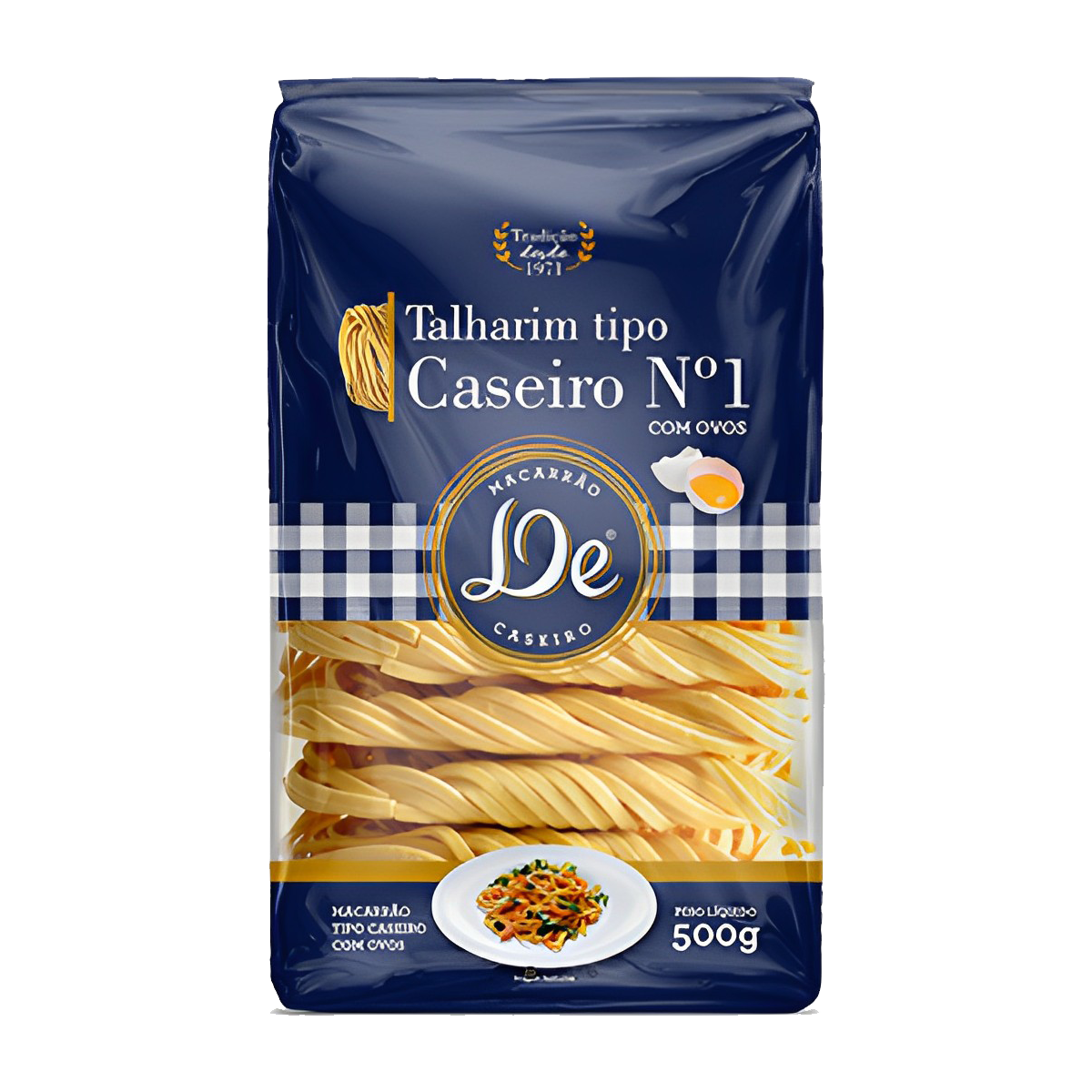 Macarr&atilde;o com Ovos Caseiro Talharim 1 De Pacote 500g