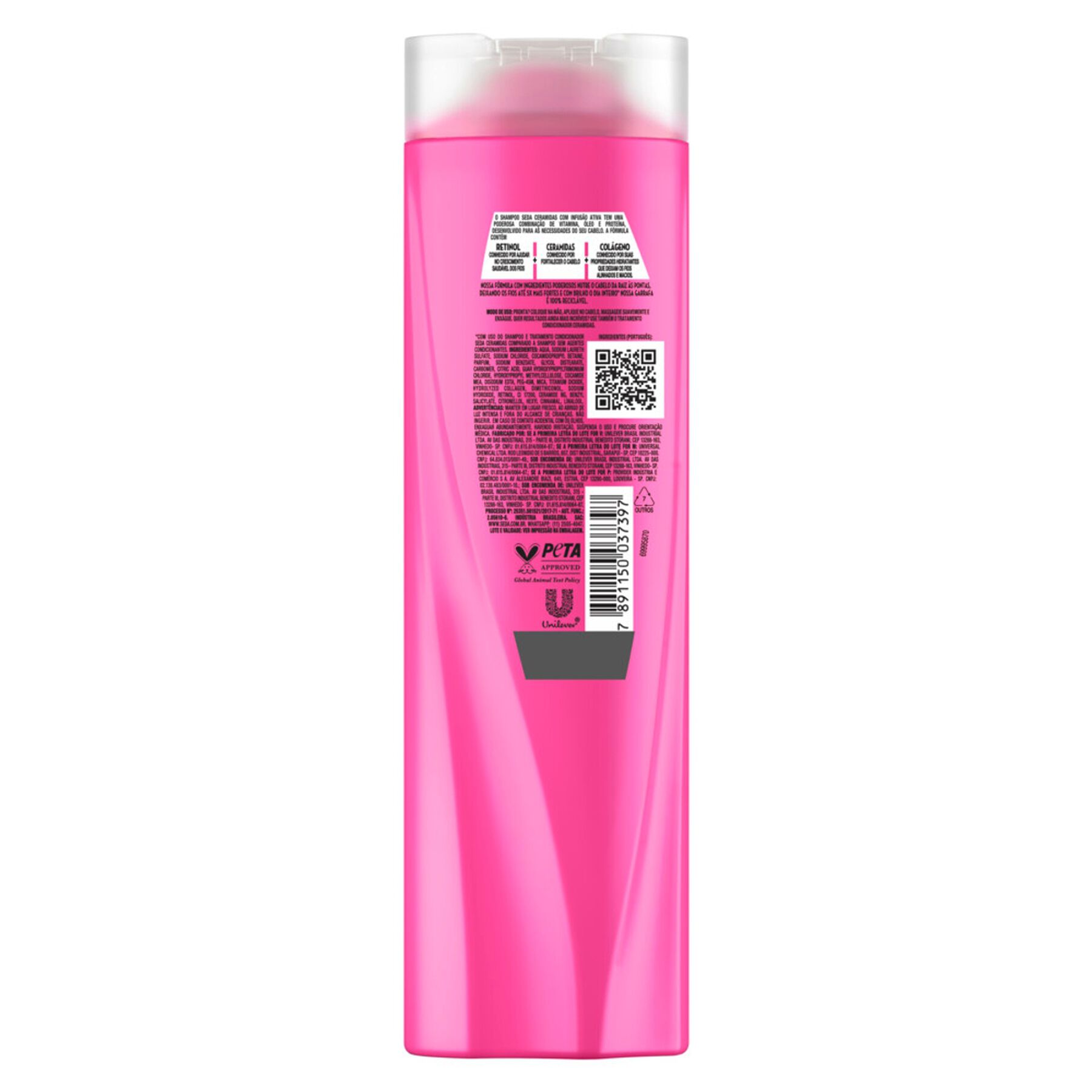 Shampoo Ceramidas Seda Frasco 325ml