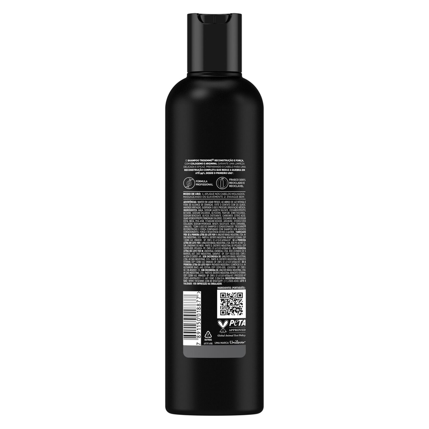 Shampoo Reconstru&ccedil;&atilde;o e For&ccedil;a Frasco Tresemm&eacute; 400ml