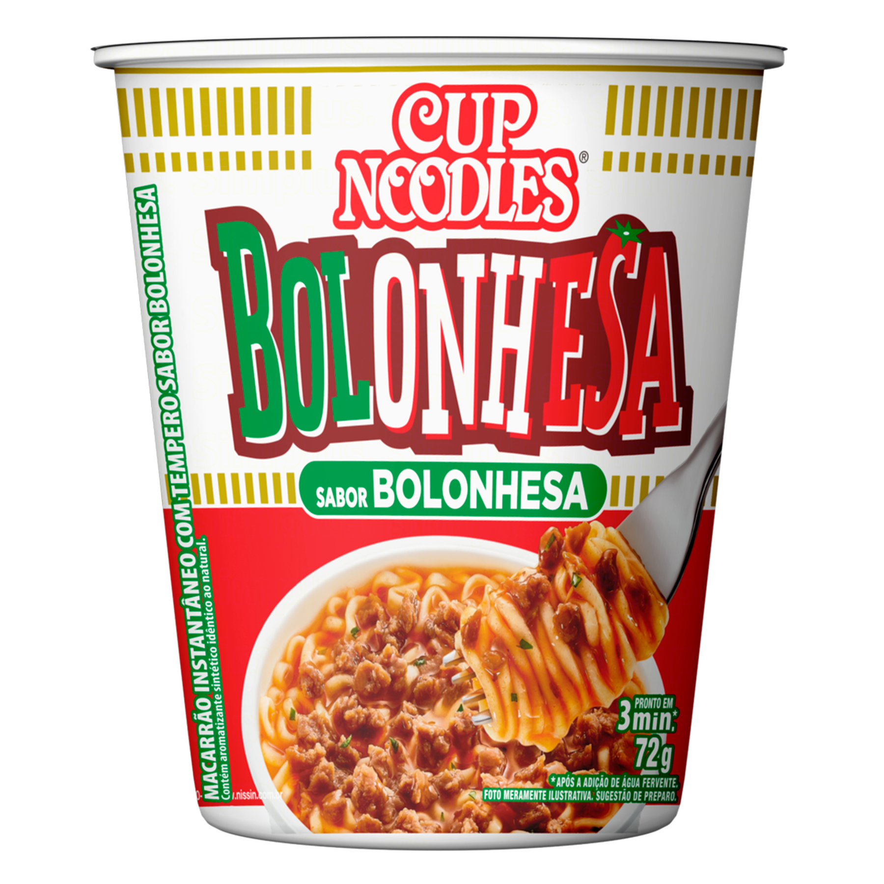 Macarr&atilde;o Instant&acirc;neo Bolonhesa Cup Noodles Copo 72g