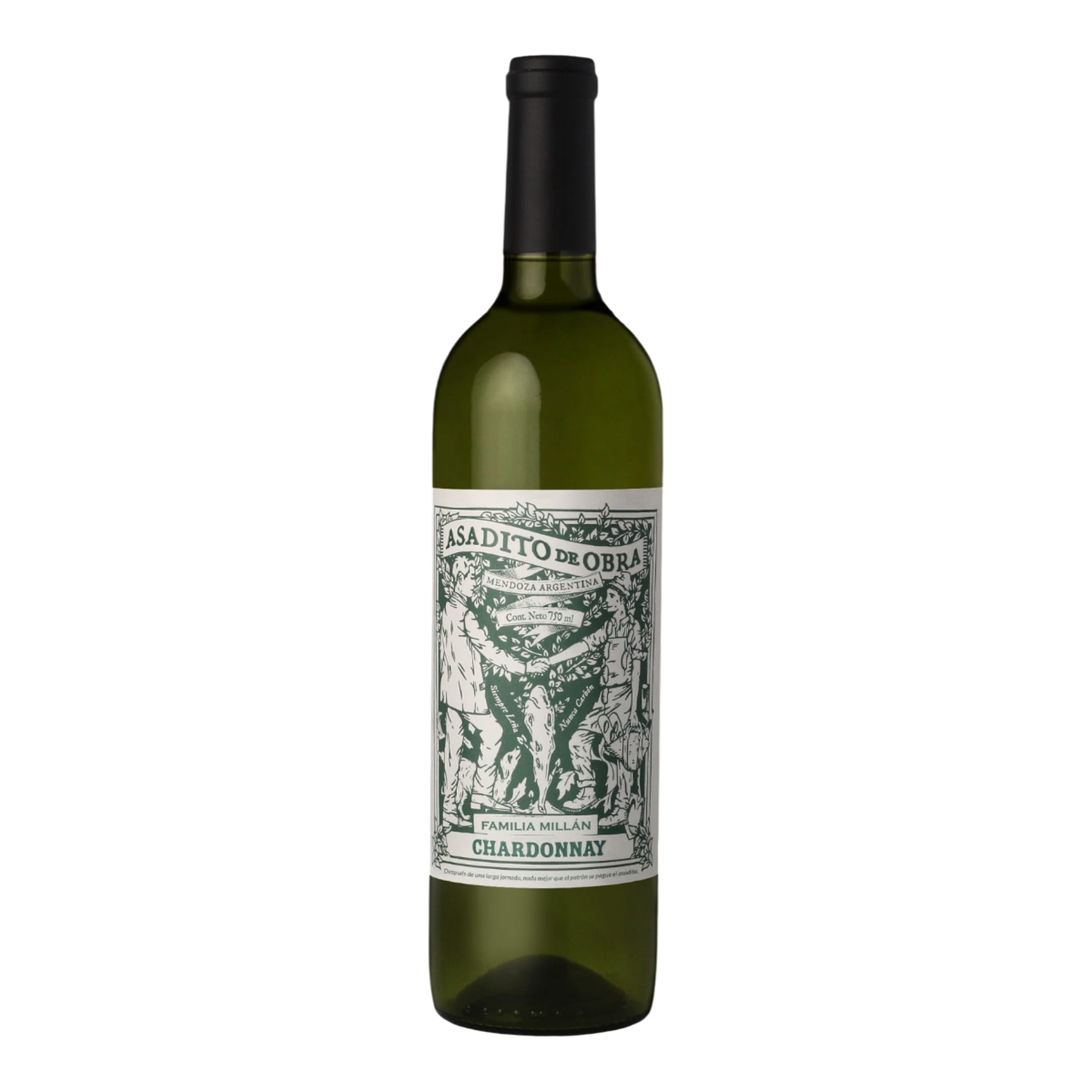 Vinho Branco Chardonnay Asadito de Obra Garrafa 750ml