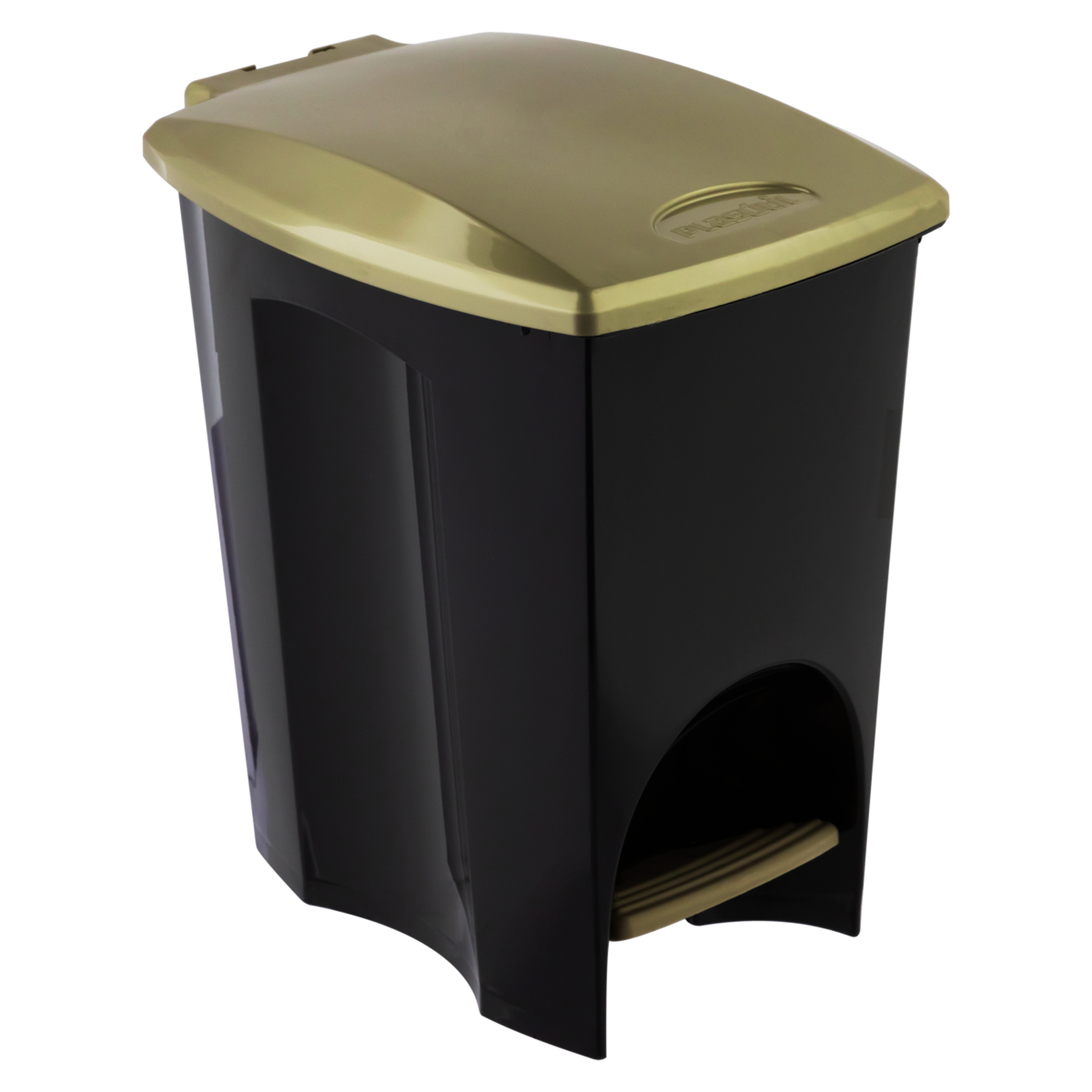 Lixeira com Pedal Plas&uacute;til Ecoblack 7l&nbsp;
