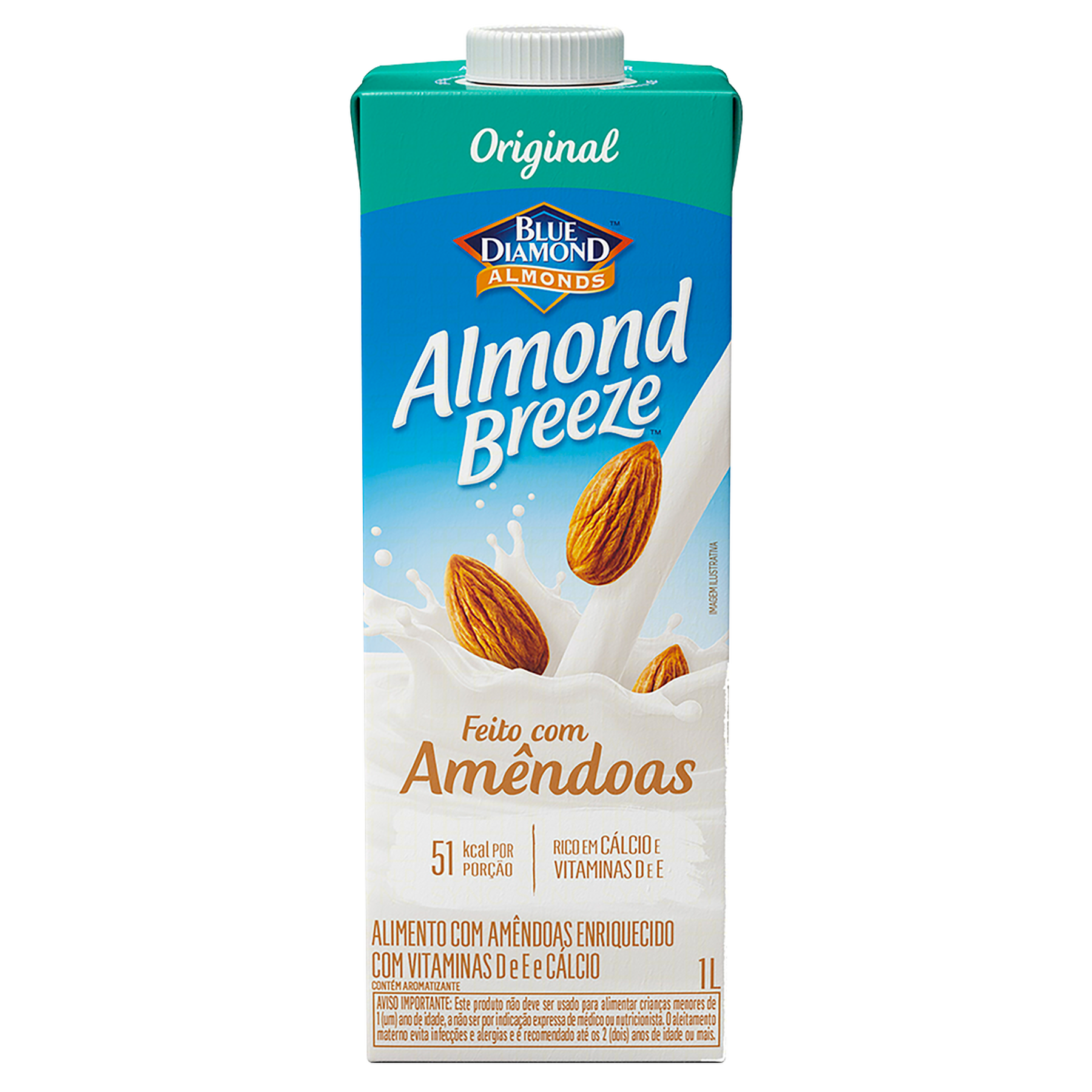 Bebida à Base de Amêndoa Original Blue Diamond Almond Breeze Caixa 1l