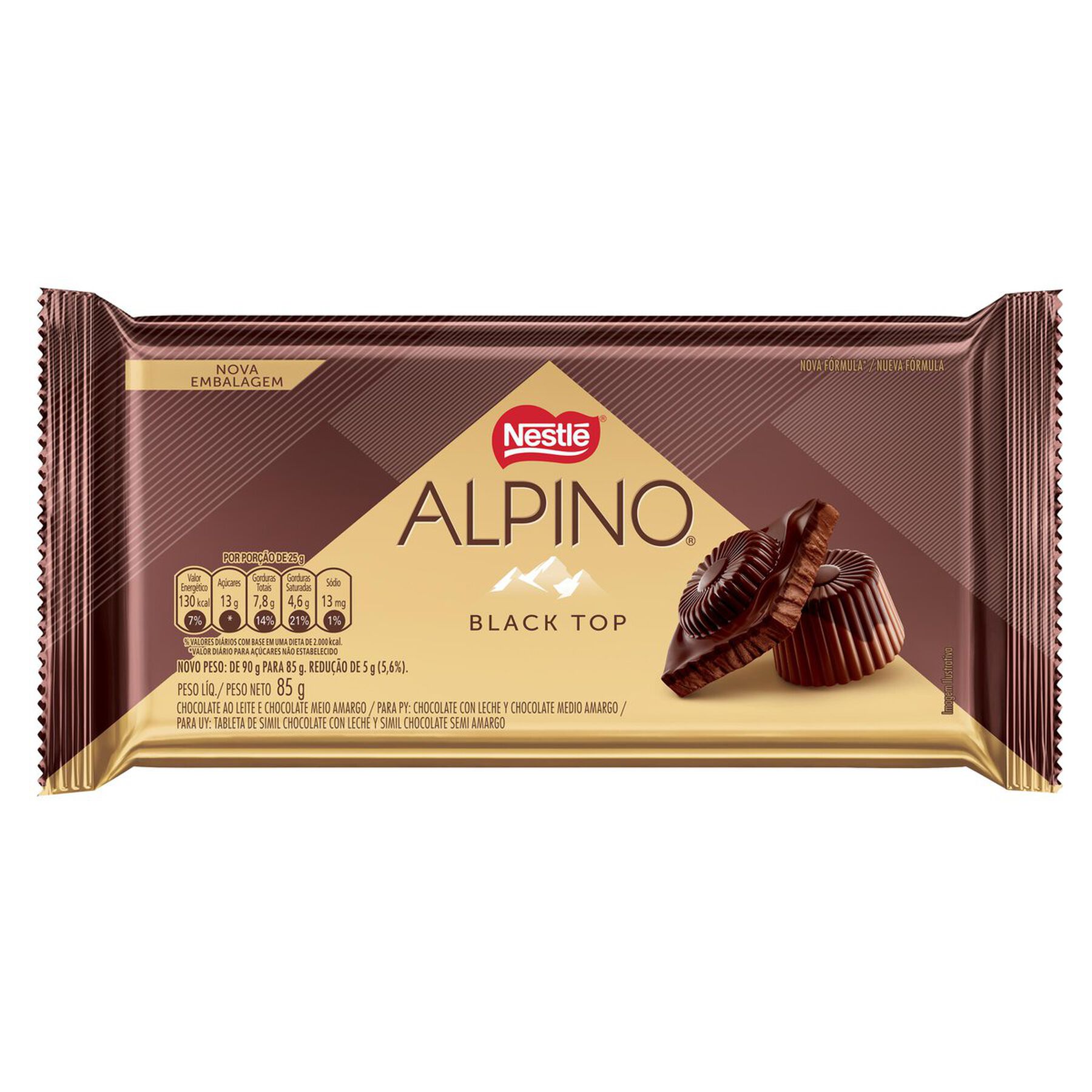 Chocolate Alpino Black Top 85g