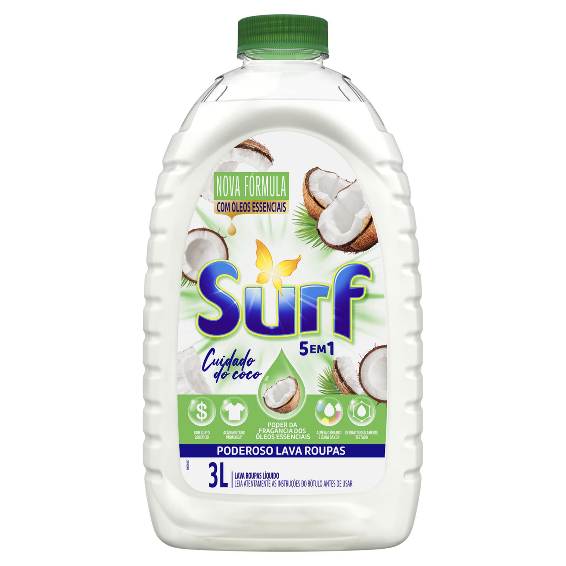 Lava Roupas L&iacute;quido Cuidado do Coco Surf Frasco 3l&nbsp;&nbsp;