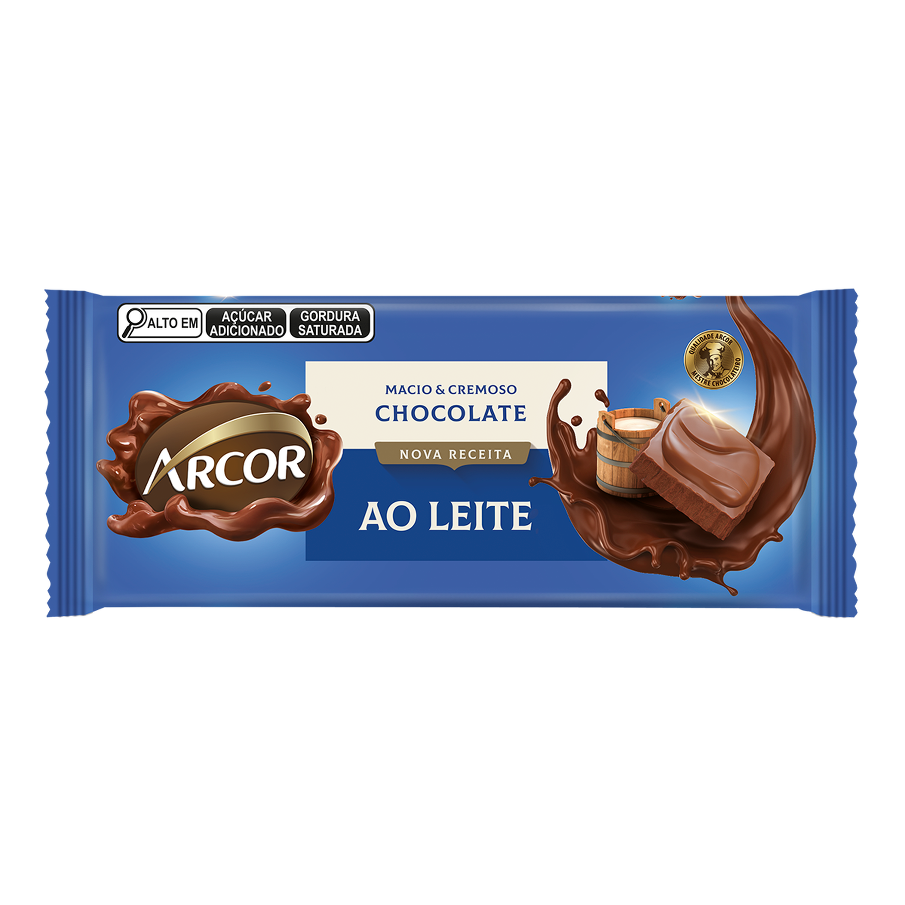 Barra de Chocolate ao Leite Arcor Pacote 80g
