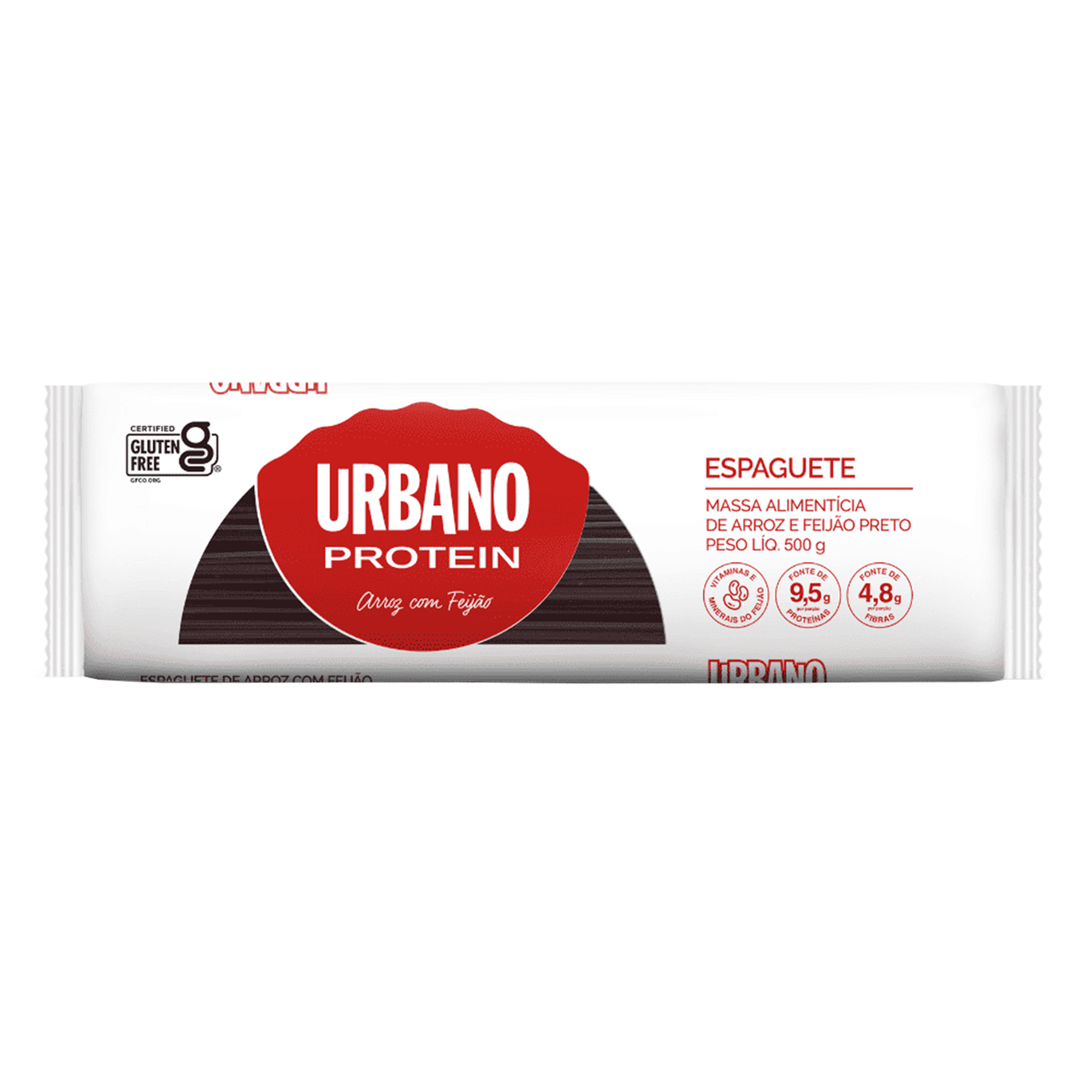 Macarr&atilde;o Espaguete Arroz com Feij&atilde;o Urbano Protein Pacote 500g