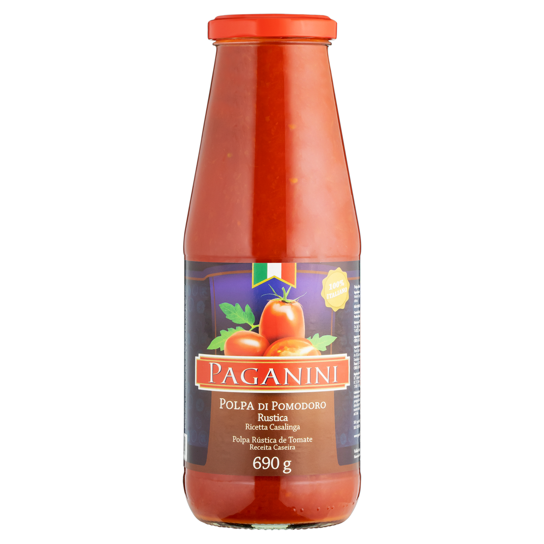 Polpa de Tomate R&uacute;stica Paganini Vidro 690g