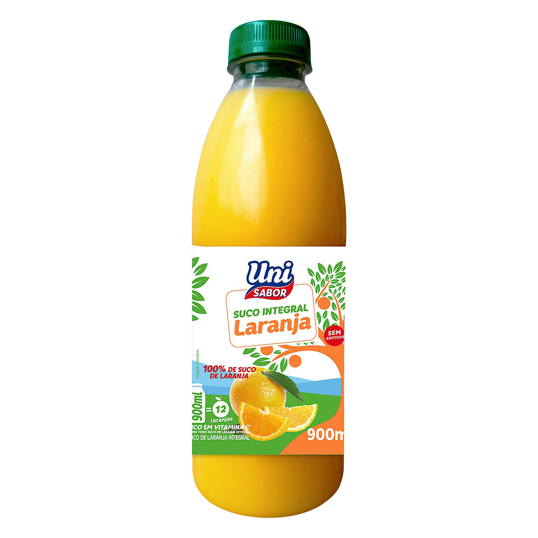 Suco Integral Laranja Uni Sabor Garrafa 900ml&nbsp;