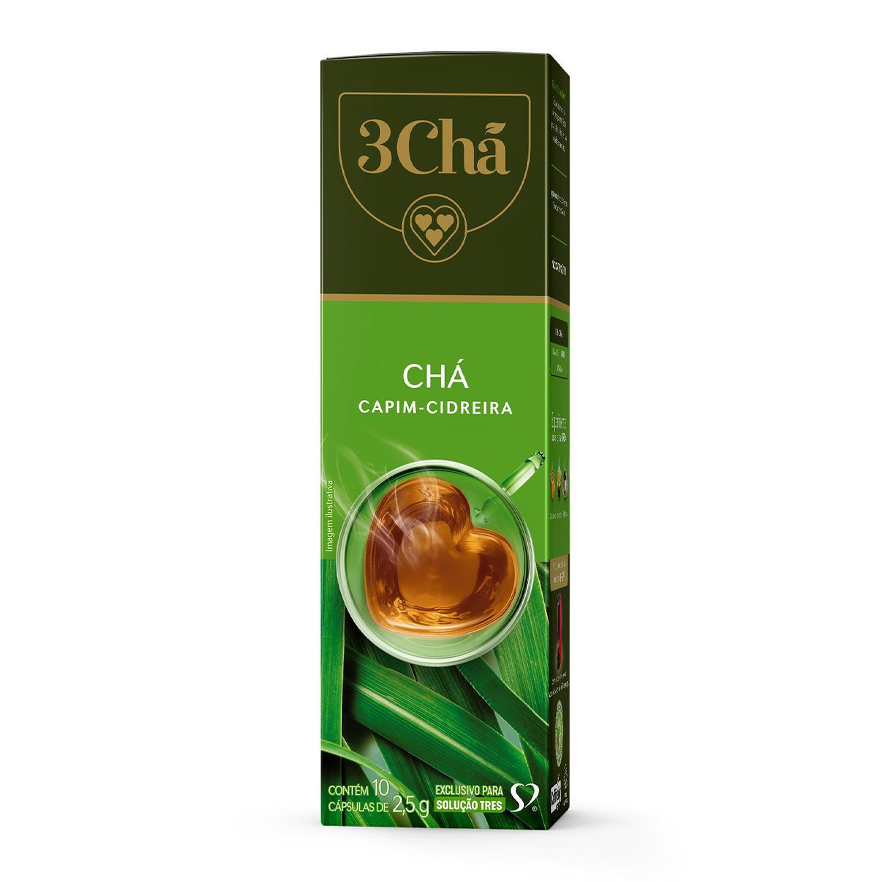Ch&aacute; em C&aacute;psula Capim-Cidreira Tres Caixa 25g 10 Unidades&nbsp;