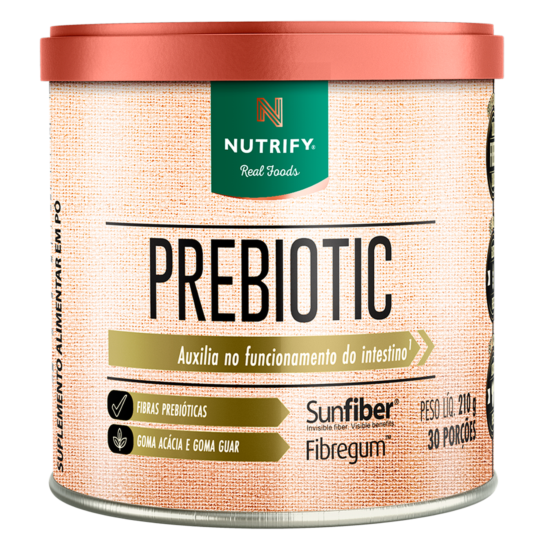 Prebi&oacute;tico em C&aacute;psula Nutrify Pote 210g C/30 Unidades