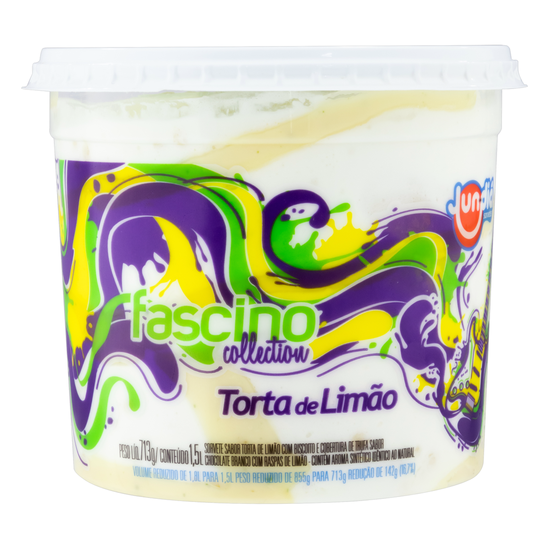 Sorvete Torta de Limão Jundiá Fascino Collection Pote 1,5l