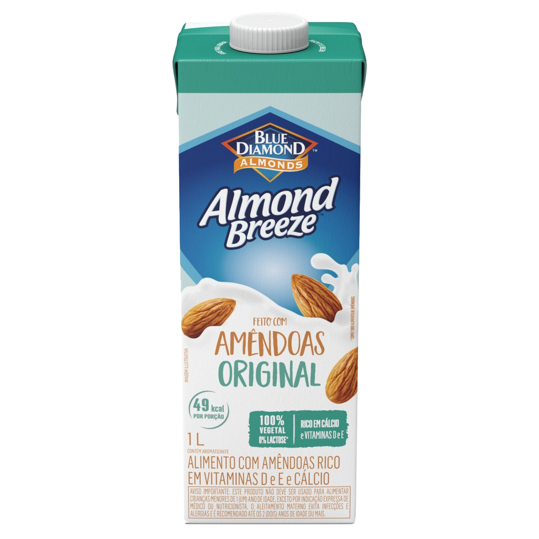 Bebida &agrave; Base de Am&ecirc;ndoa Original Blue Diamond Almond Breeze Caixa 1l&nbsp;