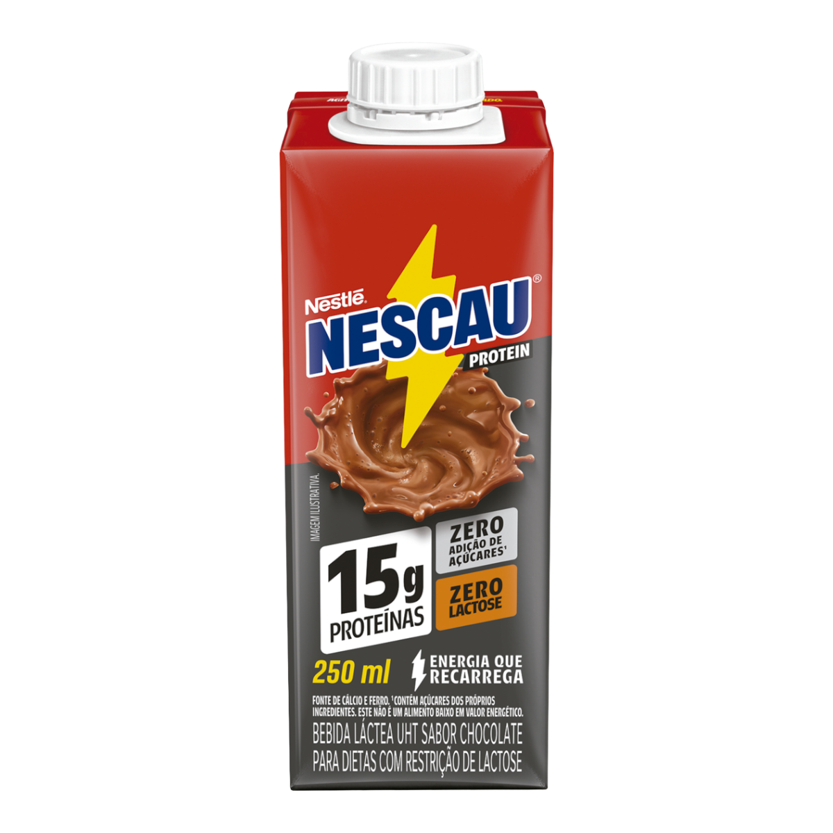 Bebida L&aacute;ctea UHT Chocolate Zero Lactose Protein Nescau Caixa 250ml