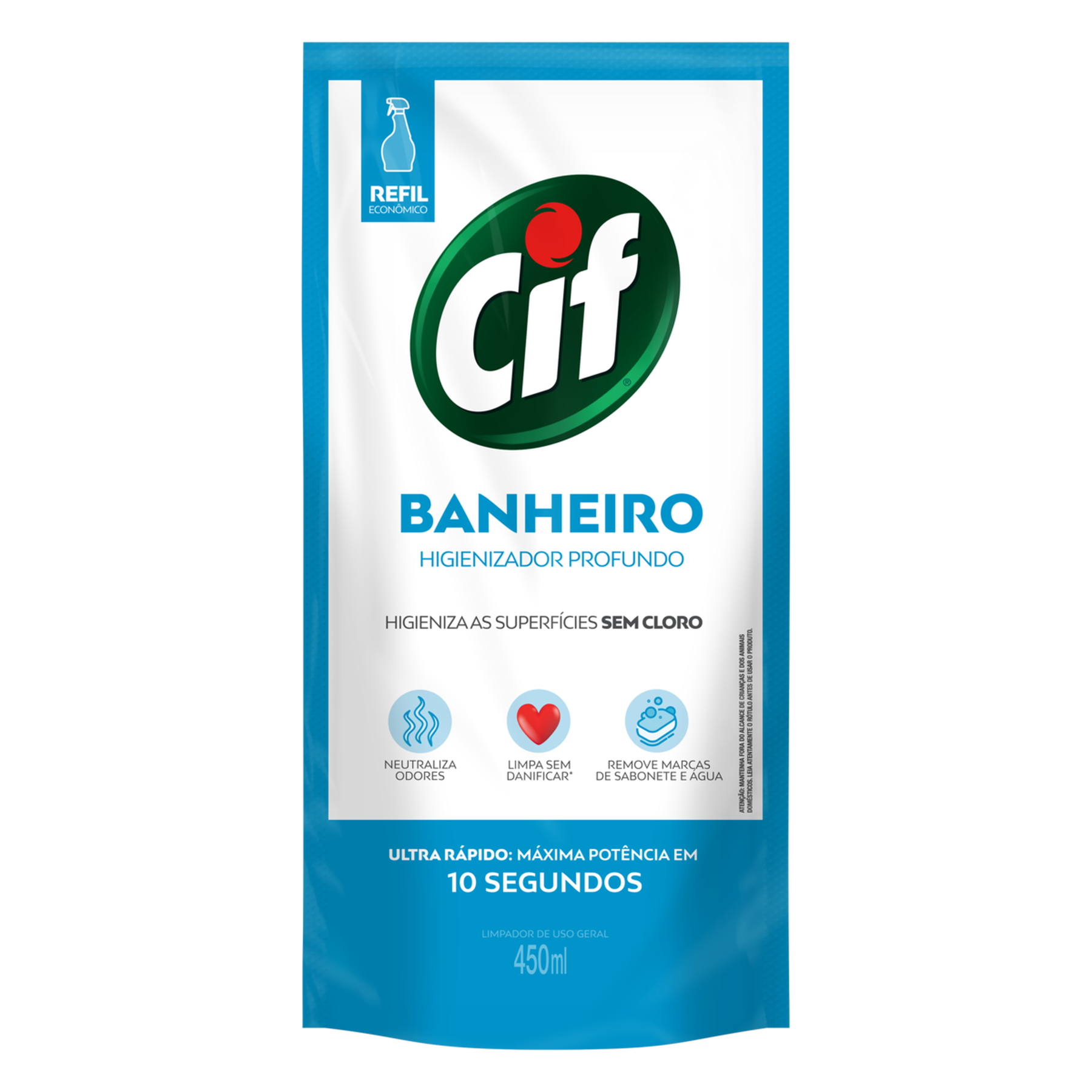 Limpador Banheiro Cif Sachê 450ml Refil