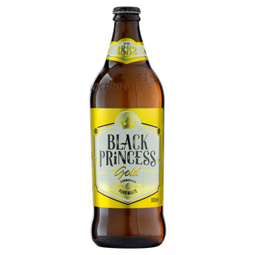 Cerveja American Lager Puro Malte Gold Black Princess Premium Garrafa 600ml
