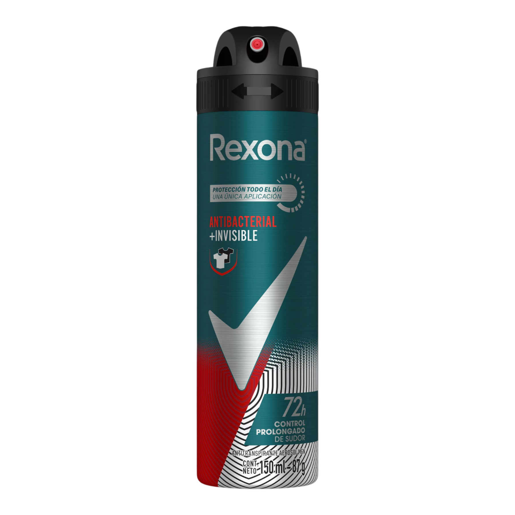 Desodorante Antitranspirante Aerossol Rexona Men Antibacterial +Invisible 150ml