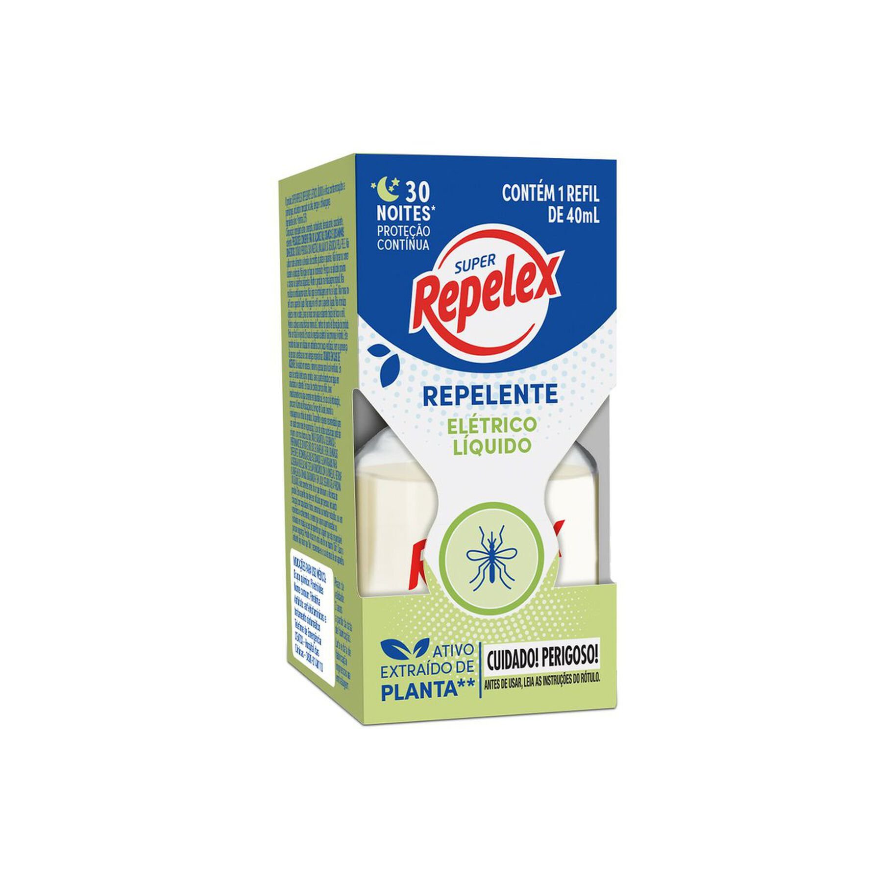 Repelente L&iacute;quido El&eacute;trico 30 Noites Repelex Caixa 40ml Refil
