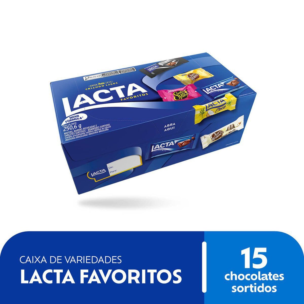 Bombom Sortido Lacta Favoritos Caixa 250,6g