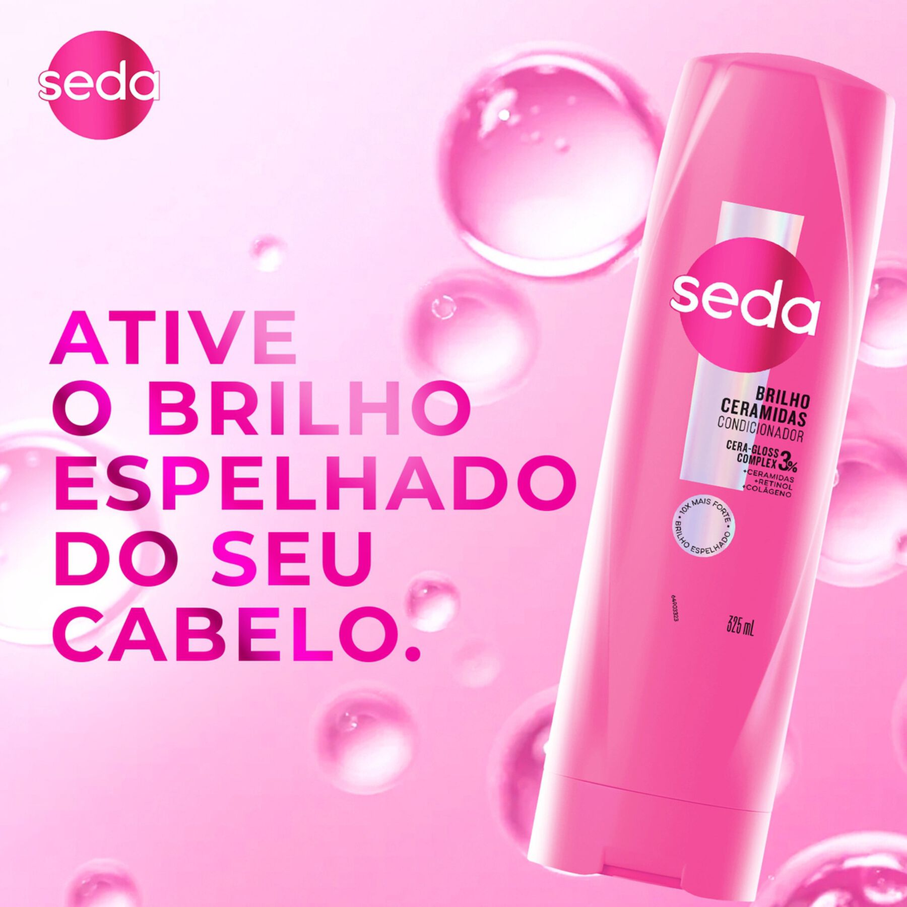Condicionador Brilho Ceramidas Seda Frasco 325ml