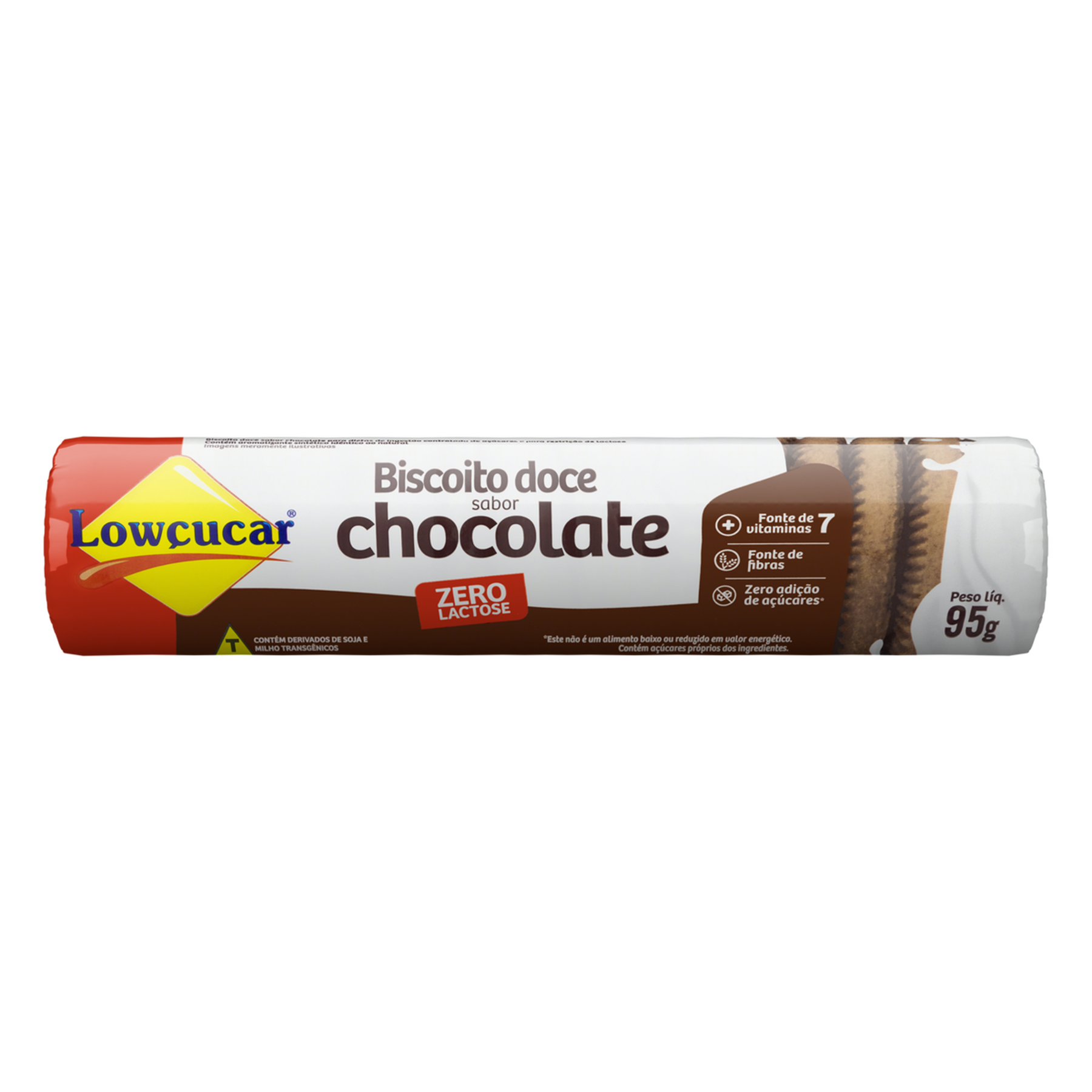 Biscoito Chocolate Zero Lactose Lowçucar Pacote 95g