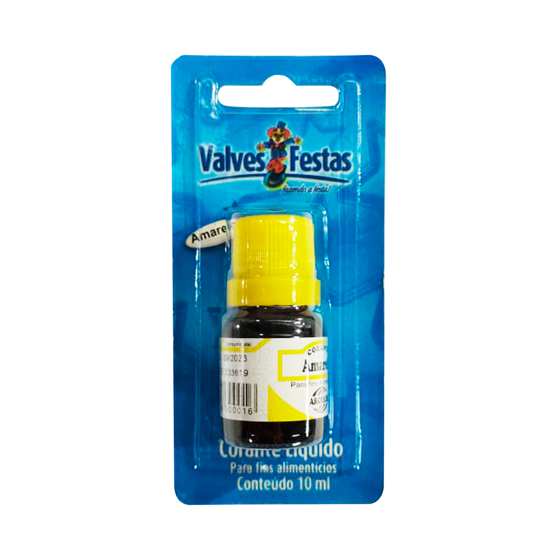 Corante Líquido Alimentício Amarelo Valves Festas 10ml