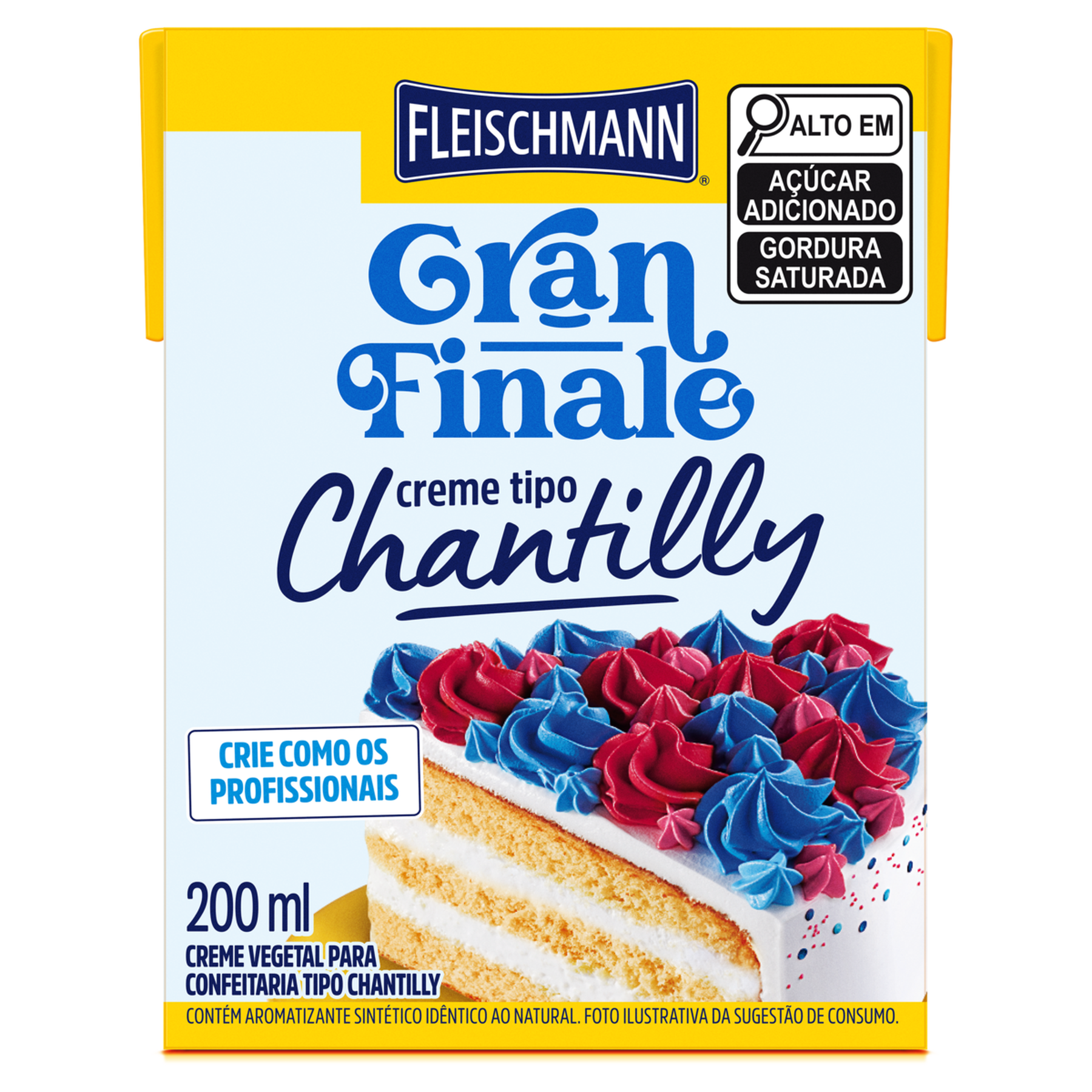 Creme para Confeitaria Chantilly Gran Finale Fleischmann Caixa 200ml
