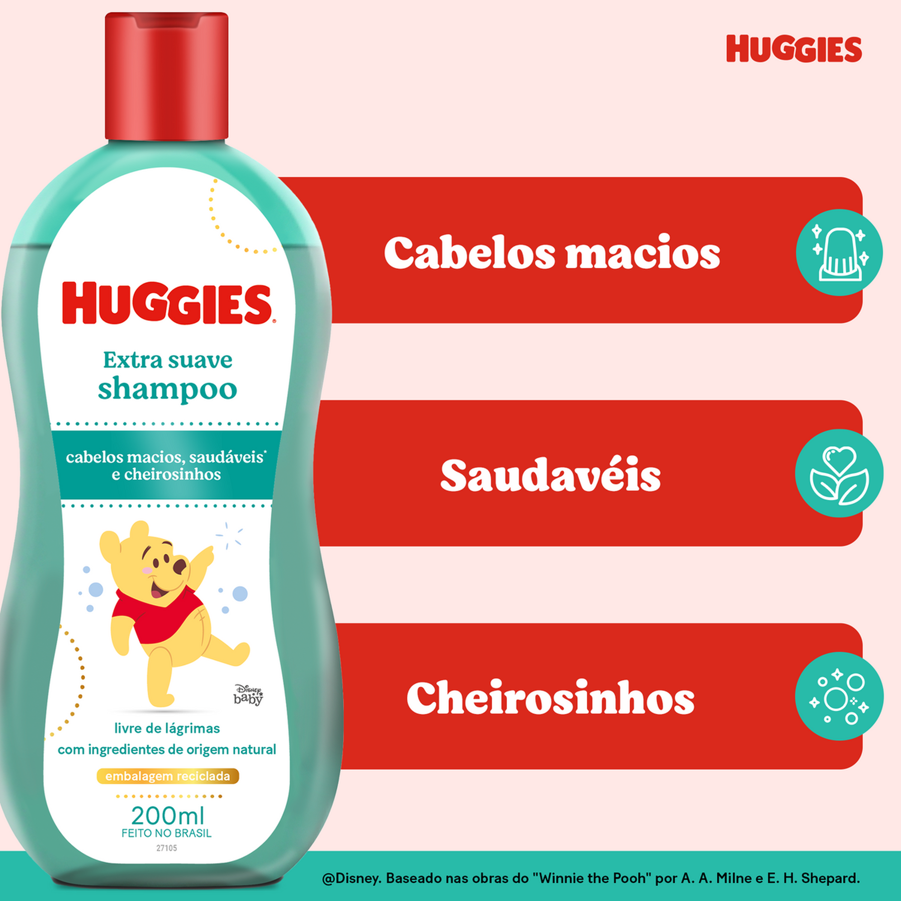 Shampoo Infantil Extra Suave Huggies Frasco 200ml