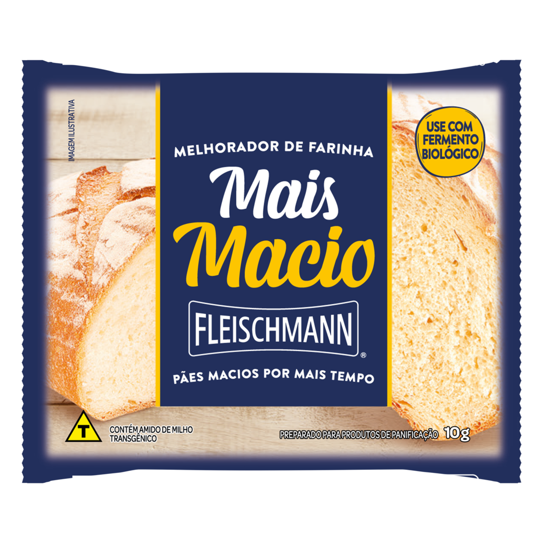 Melhorador de Farinha para Panificação Mais Macio Fleischmann Envelope 10g