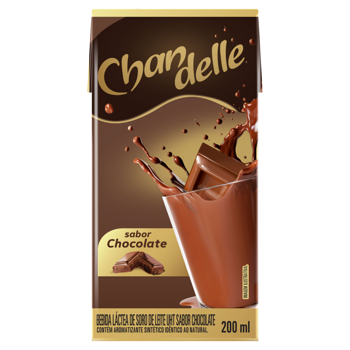 Bebida L&aacute;ctea UHT Chocolate Chandelle Caixa 200ml