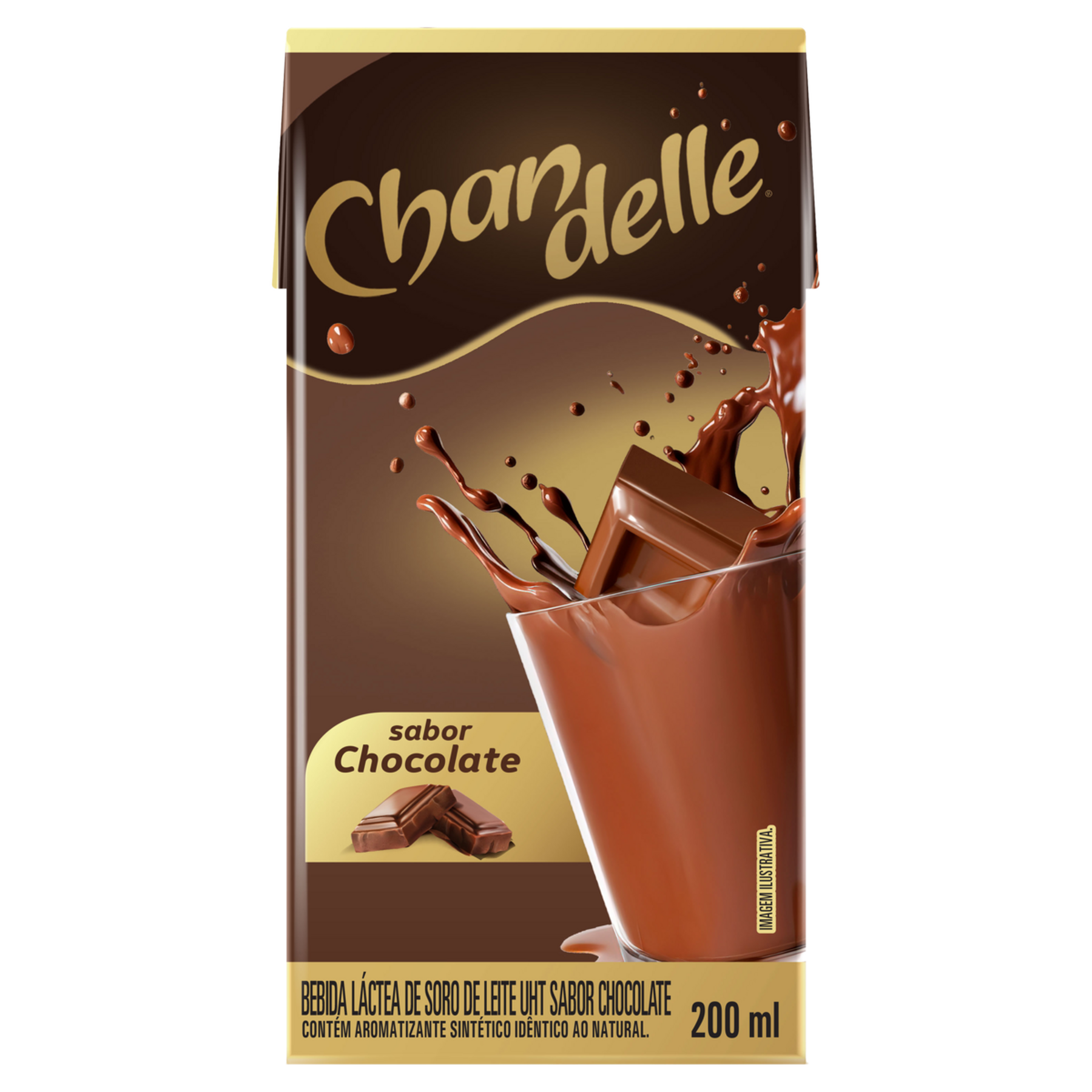 Bebida L&aacute;ctea UHT Chocolate Chandelle Caixa 200ml